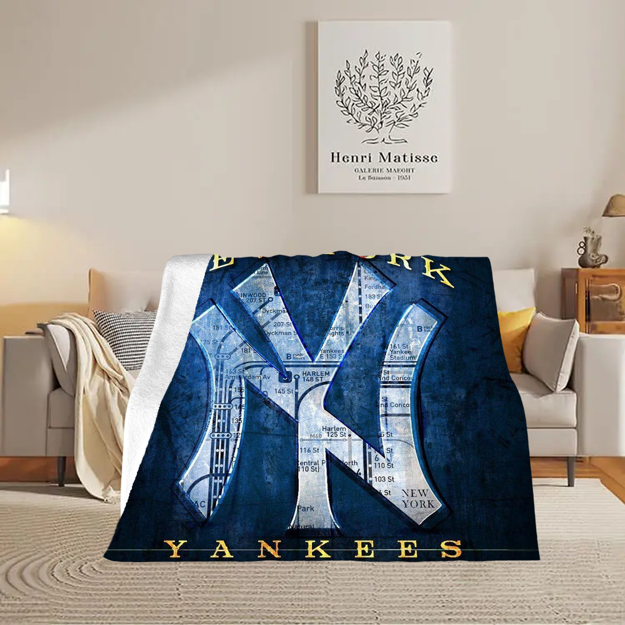 New York Yankees 307 Soft Fleece Throw Blanket 50 X 60 Inch – Super Soft, Lightweight, And Durable – Perfect For Sofa, Bed, Camping, And More – Ideal Gift For Family And Friends