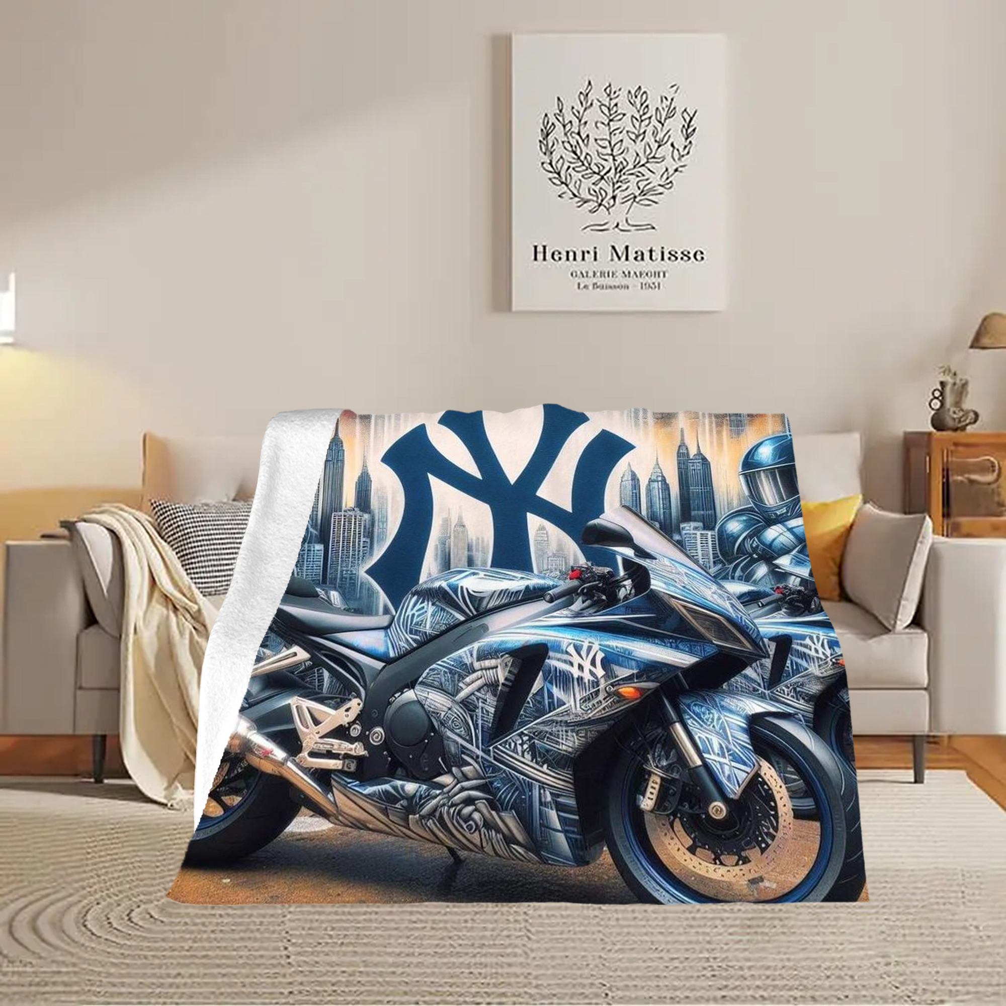 New York Yankees 327 Soft Fleece Throw Blanket 50 X 60 Inch – Super Soft, Lightweight, And Durable – Perfect For Sofa, Bed, Camping, And More – Ideal Gift For Family And Friends