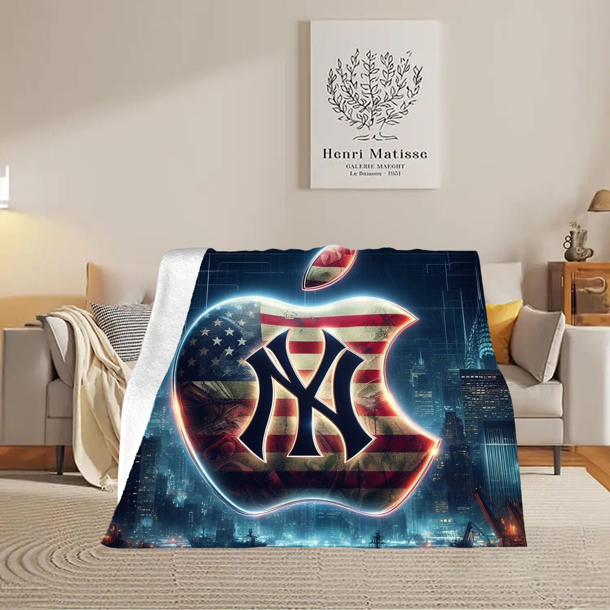 New York Yankees 347 Soft Fleece Throw Blanket 50 X 60 Inch – Super Soft, Lightweight, And Durable – Perfect For Sofa, Bed, Camping, And More – Ideal Gift For Family And Friends
