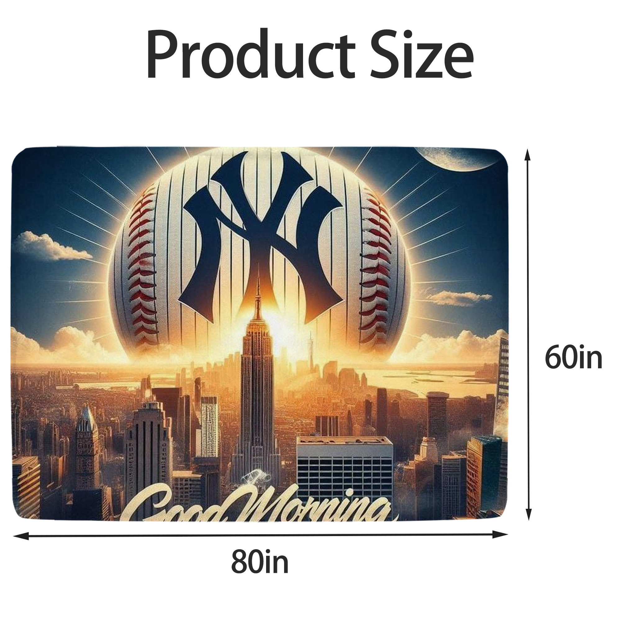 New York Yankees 111 Soft Fleece Throw Blanket 60 X 80 Inch – Super Soft, Lightweight, And Durable – Perfect For Sofa, Bed, Camping, And More – Ideal Gift For Family And Friends