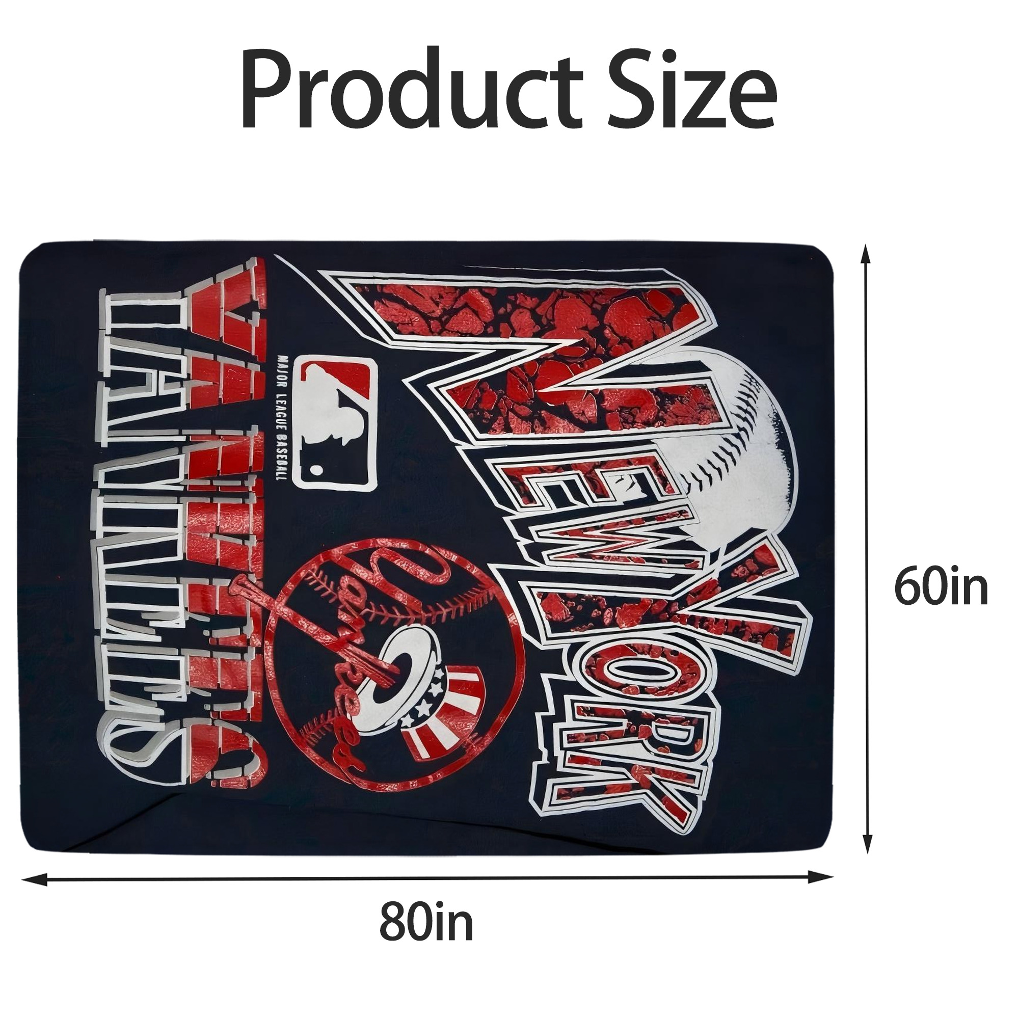 New York Yankees 125 Soft Fleece Throw Blanket 60 X 80 Inch – Super Soft, Lightweight, And Durable – Perfect For Sofa, Bed, Camping, And More – Ideal Gift For Family And Friends