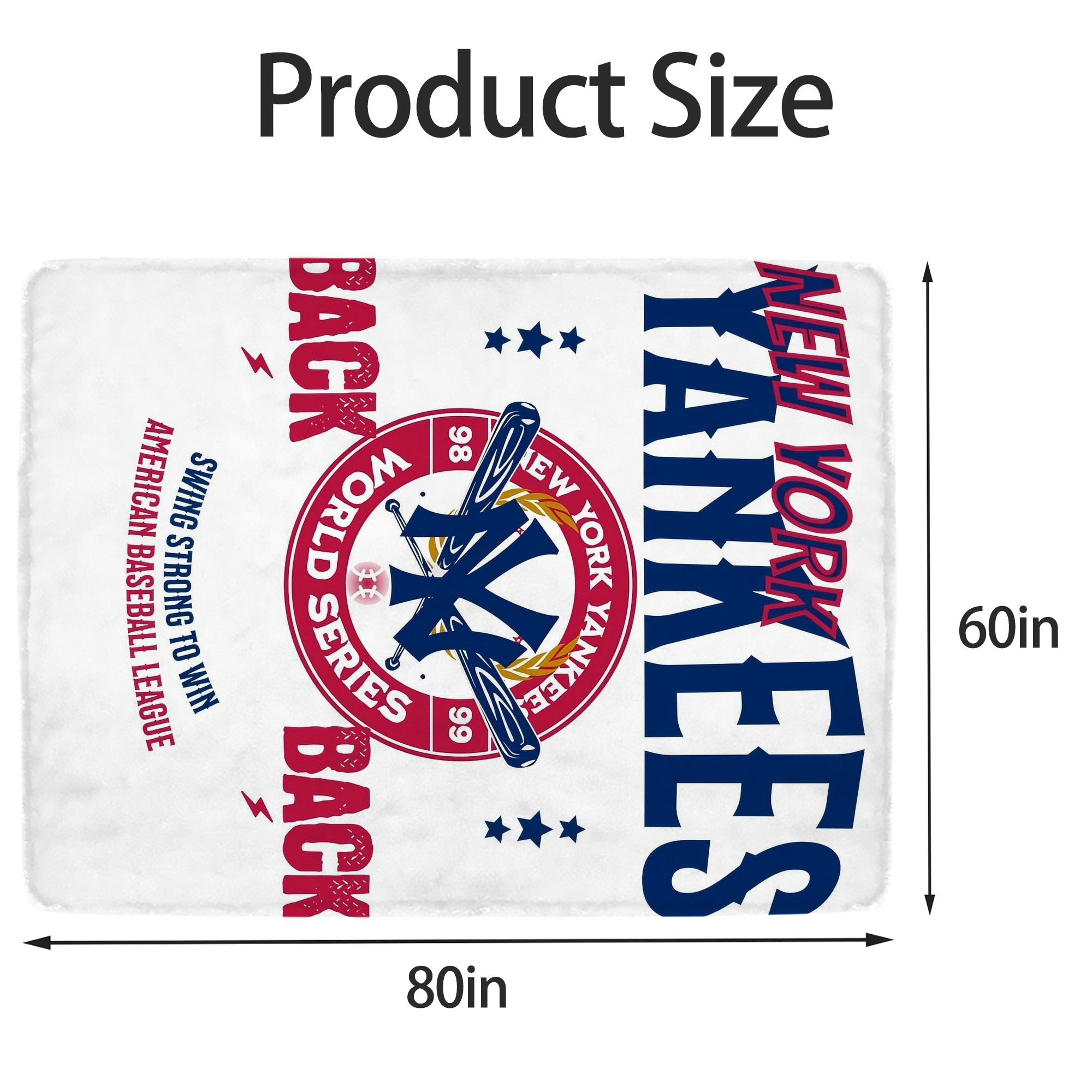 New York Yankees 179 Soft Fleece Throw Blanket 60 X 80 Inch – Super Soft, Lightweight, And Durable – Perfect For Sofa, Bed, Camping, And More – Ideal Gift For Family And Friends