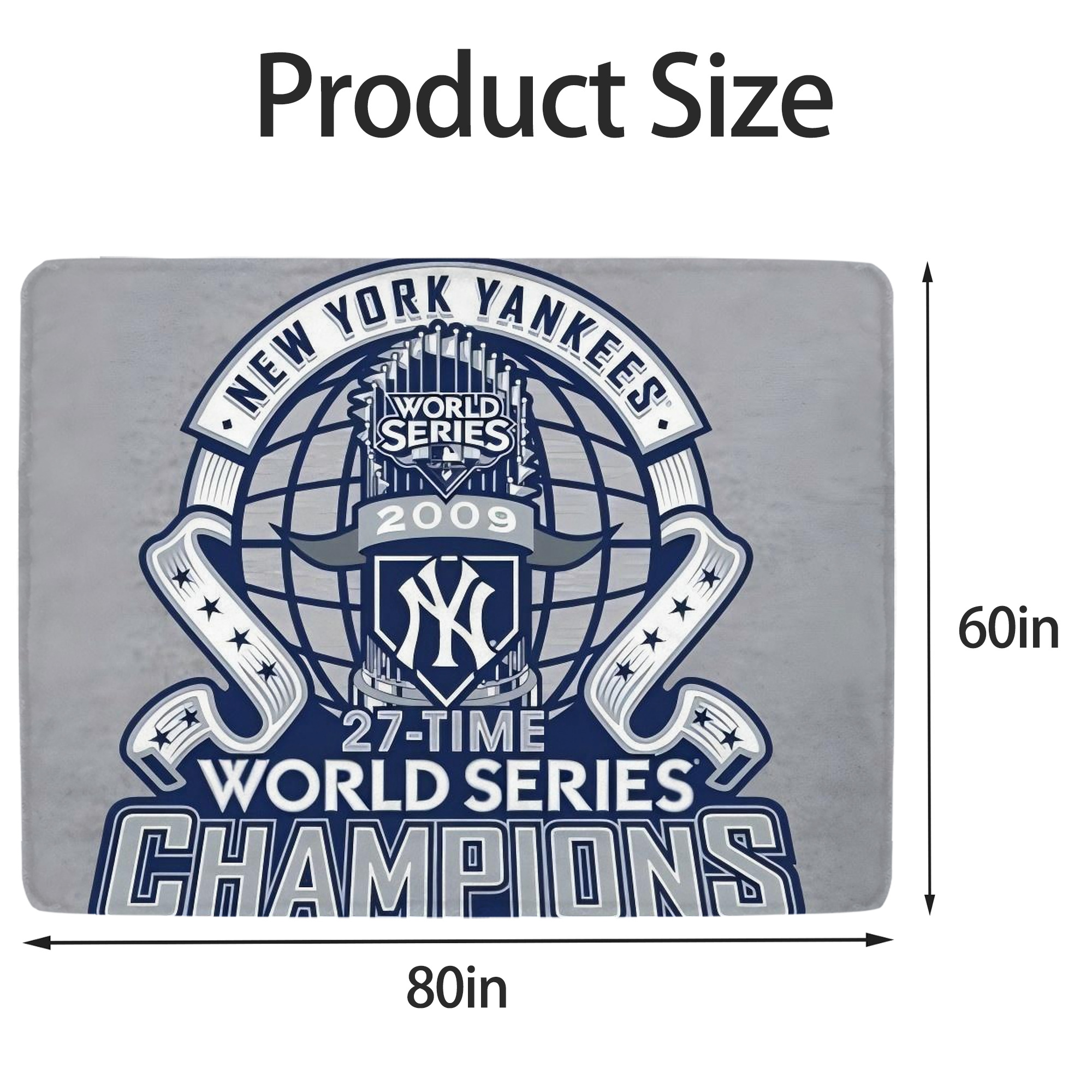 New York Yankees 207 Soft Fleece Throw Blanket 60 X 80 Inch – Super Soft, Lightweight, And Durable – Perfect For Sofa, Bed, Camping, And More – Ideal Gift For Family And Friends