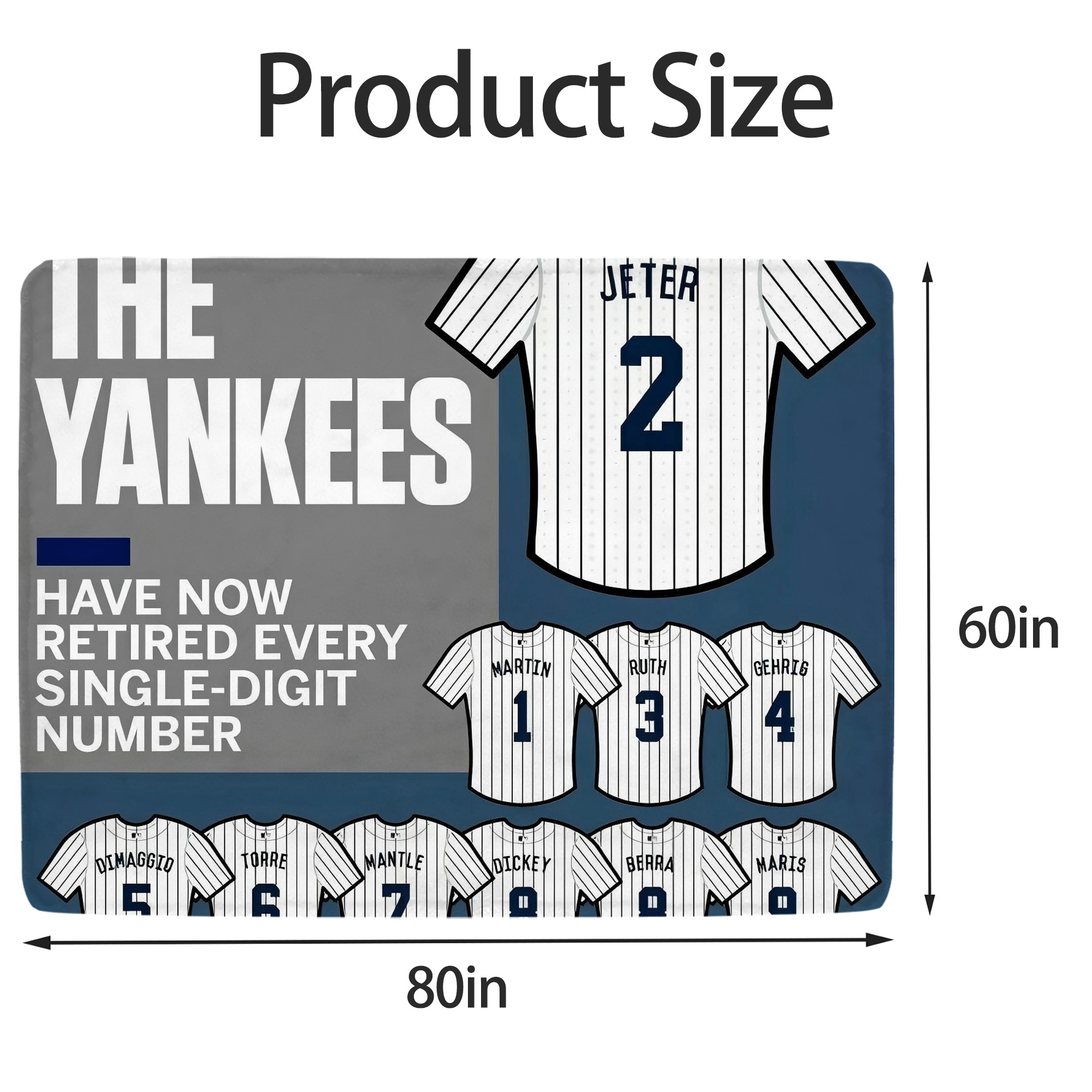 New York Yankees 235 Soft Fleece Throw Blanket 60 X 80 Inch – Super Soft, Lightweight, And Durable – Perfect For Sofa, Bed, Camping, And More – Ideal Gift For Family And Friends