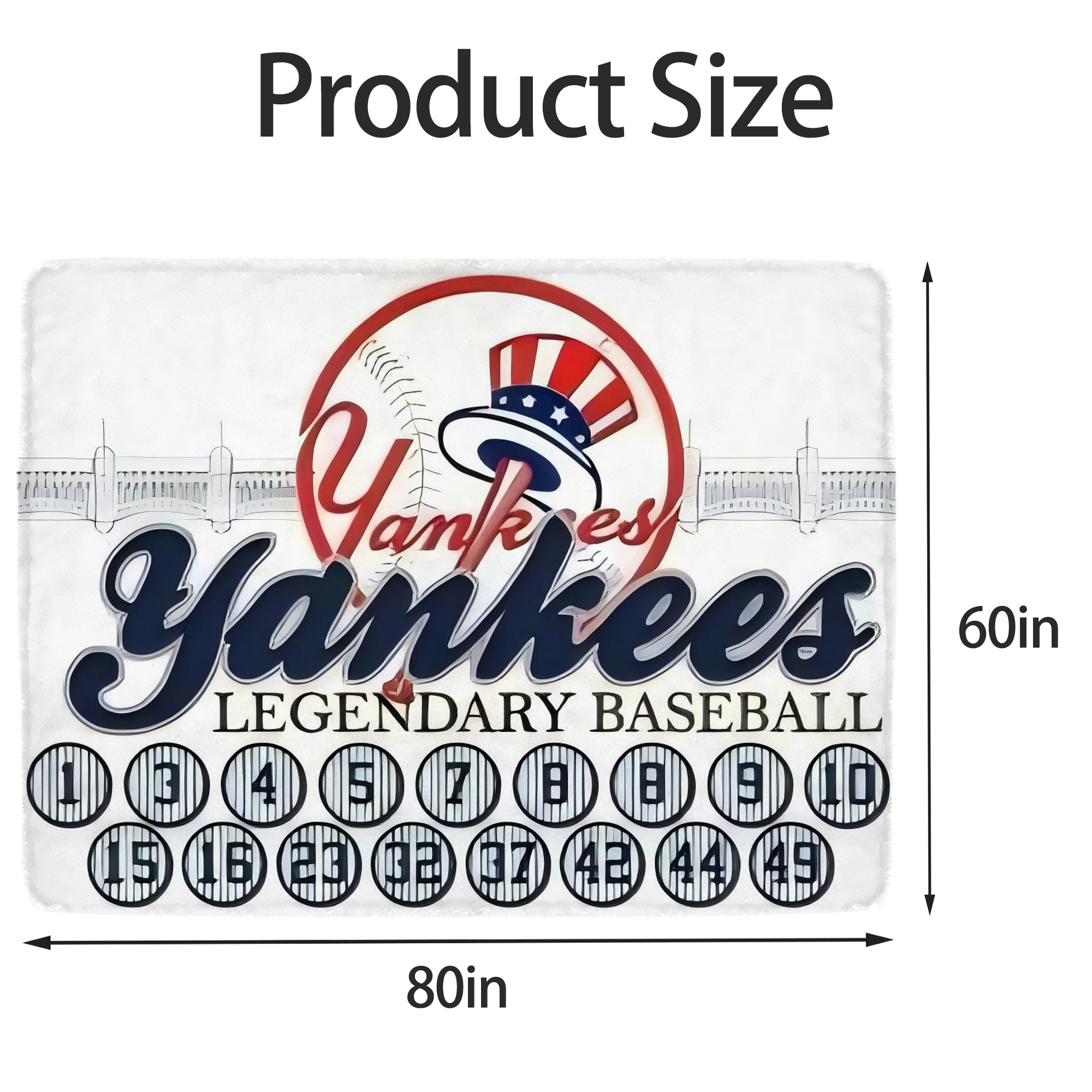 New York Yankees 232 Soft Fleece Throw Blanket 60 X 80 Inch – Super Soft, Lightweight, And Durable – Perfect For Sofa, Bed, Camping, And More – Ideal Gift For Family And Friends