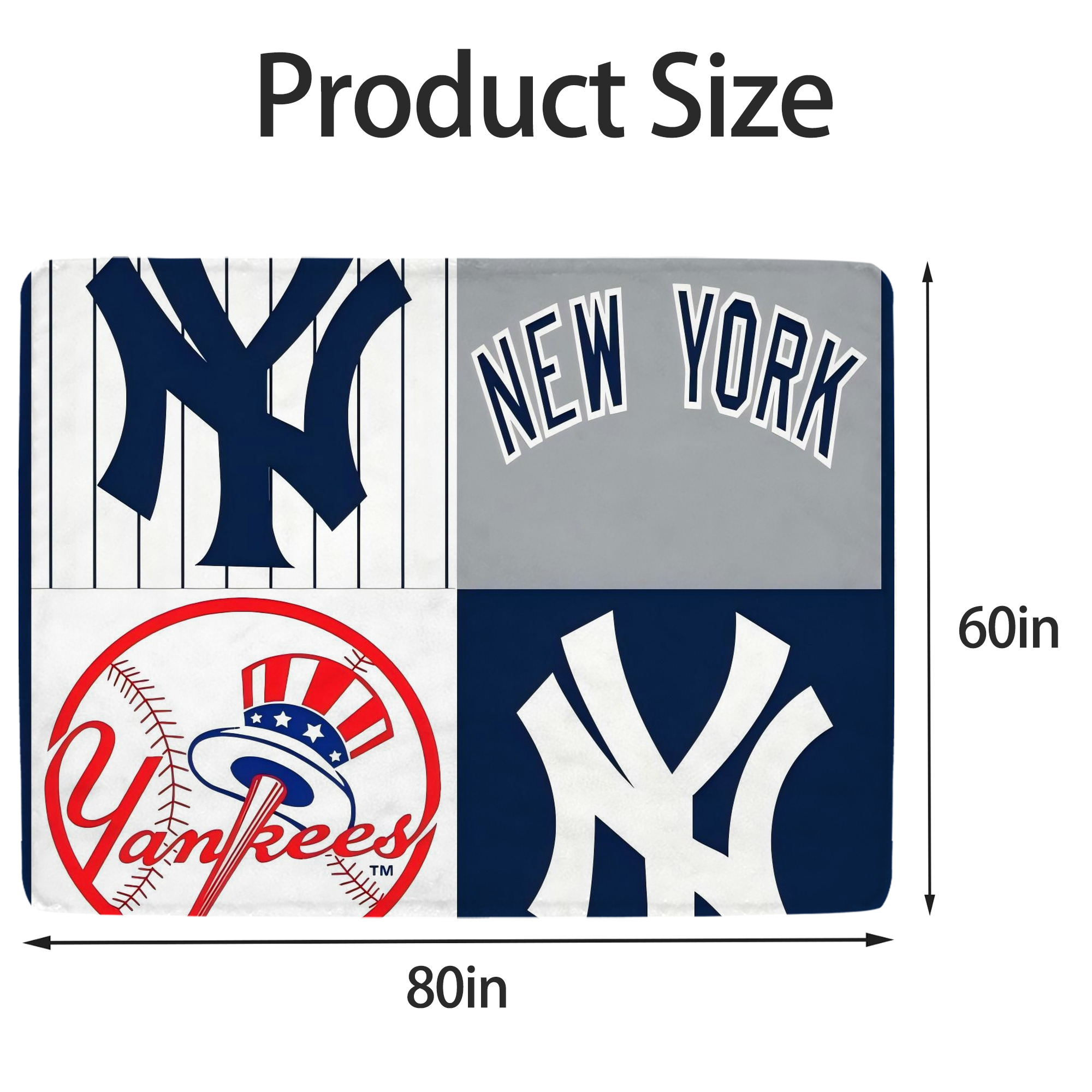 New York Yankees 238 Soft Fleece Throw Blanket 60 X 80 Inch – Super Soft, Lightweight, And Durable – Perfect For Sofa, Bed, Camping, And More – Ideal Gift For Family And Friends