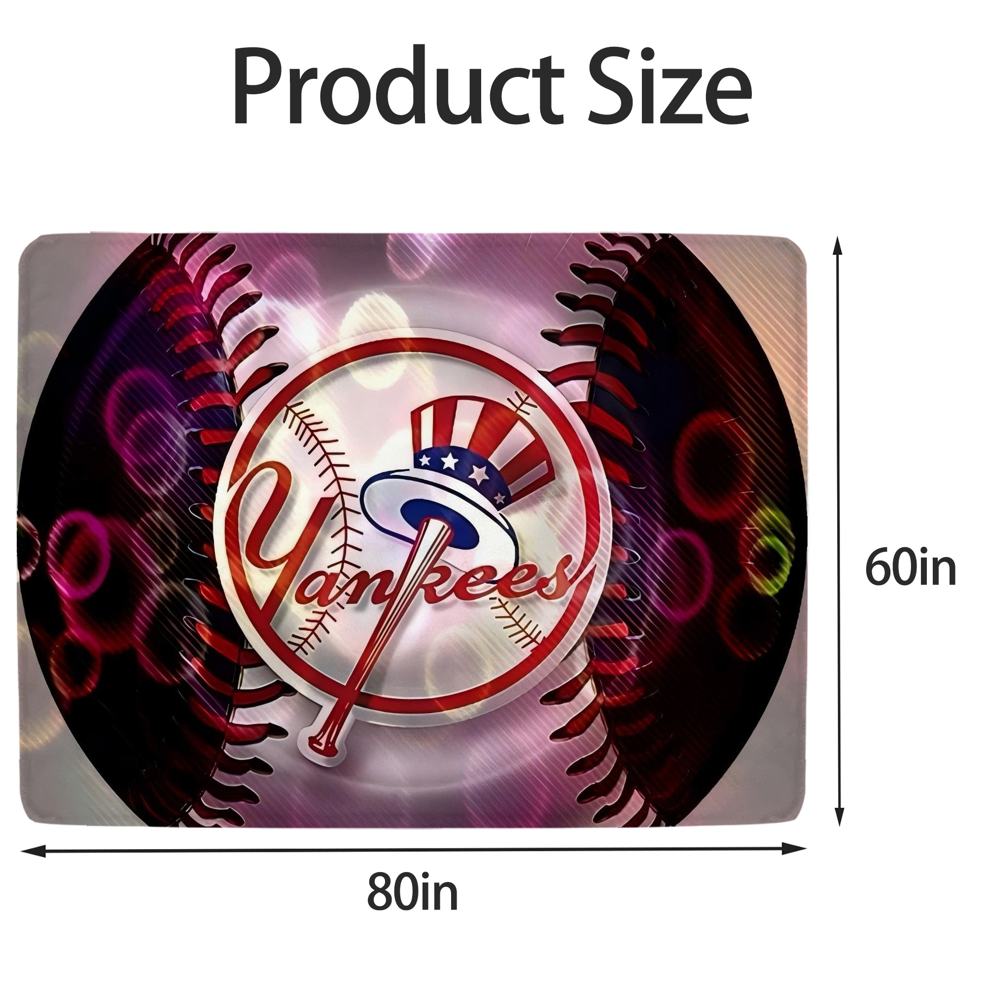 New York Yankees 244 Soft Fleece Throw Blanket 60 X 80 Inch – Super Soft, Lightweight, And Durable – Perfect For Sofa, Bed, Camping, And More – Ideal Gift For Family And Friends