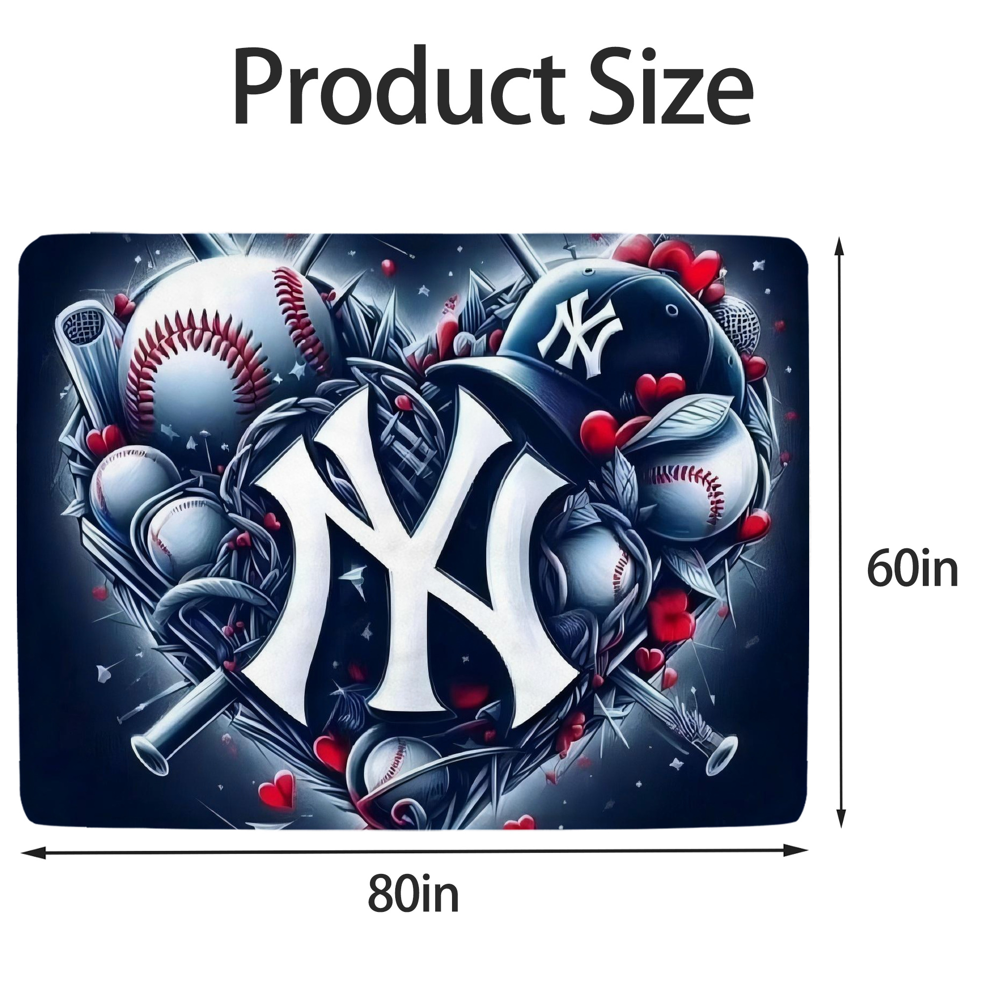 New York Yankees 251 Soft Fleece Throw Blanket 60 X 80 Inch – Super Soft, Lightweight, And Durable – Perfect For Sofa, Bed, Camping, And More – Ideal Gift For Family And Friends
