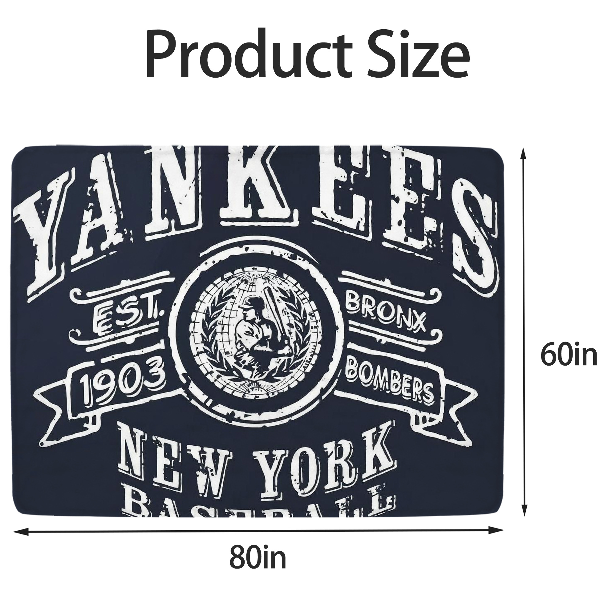 New York Yankees 252 Soft Fleece Throw Blanket 60 X 80 Inch – Super Soft, Lightweight, And Durable – Perfect For Sofa, Bed, Camping, And More – Ideal Gift For Family And Friends