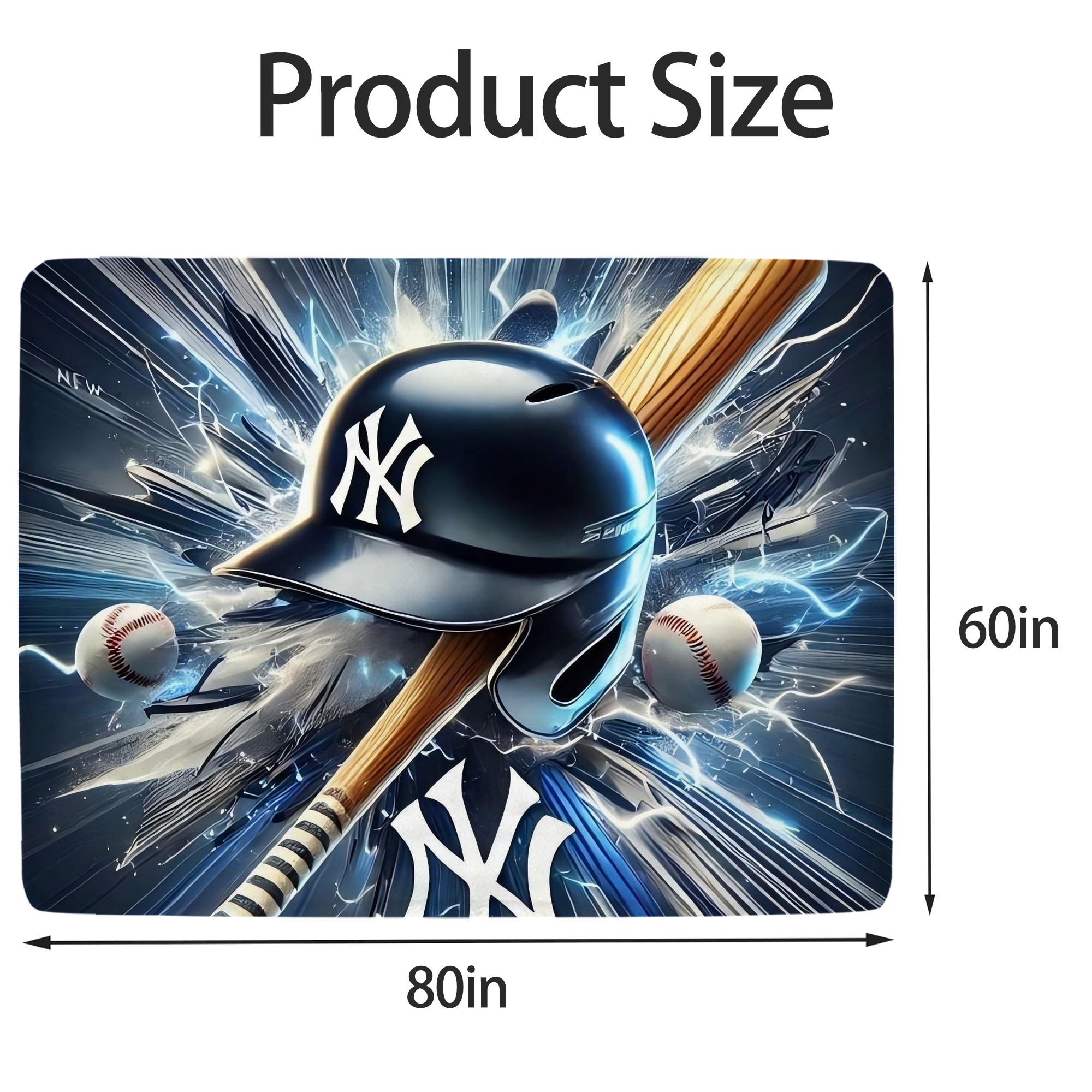 New York Yankees 264 Soft Fleece Throw Blanket 60 X 80 Inch – Super Soft, Lightweight, And Durable – Perfect For Sofa, Bed, Camping, And More – Ideal Gift For Family And Friends