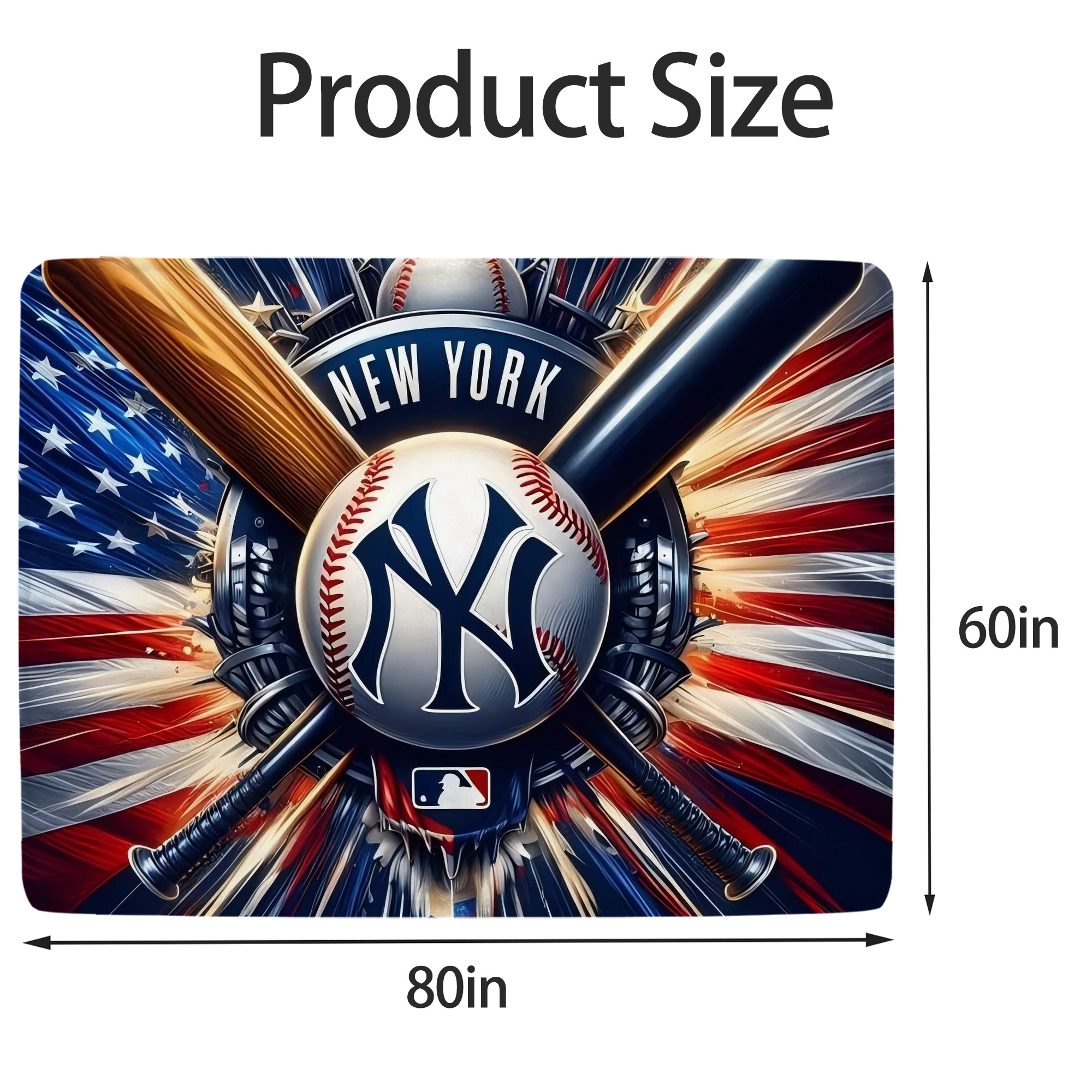 New York Yankees 268 Soft Fleece Throw Blanket 60 X 80 Inch – Super Soft, Lightweight, And Durable – Perfect For Sofa, Bed, Camping, And More – Ideal Gift For Family And Friends