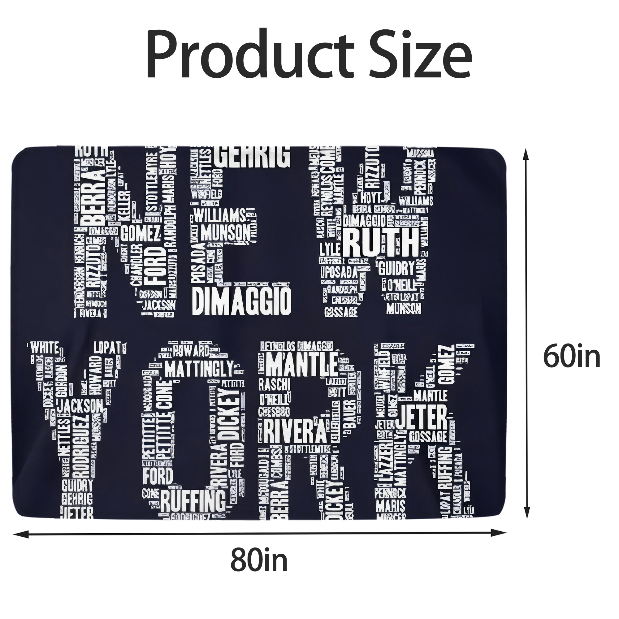New York Yankees 303 Soft Fleece Throw Blanket 60 X 80 Inch – Super Soft, Lightweight, And Durable – Perfect For Sofa, Bed, Camping, And More – Ideal Gift For Family And Friends