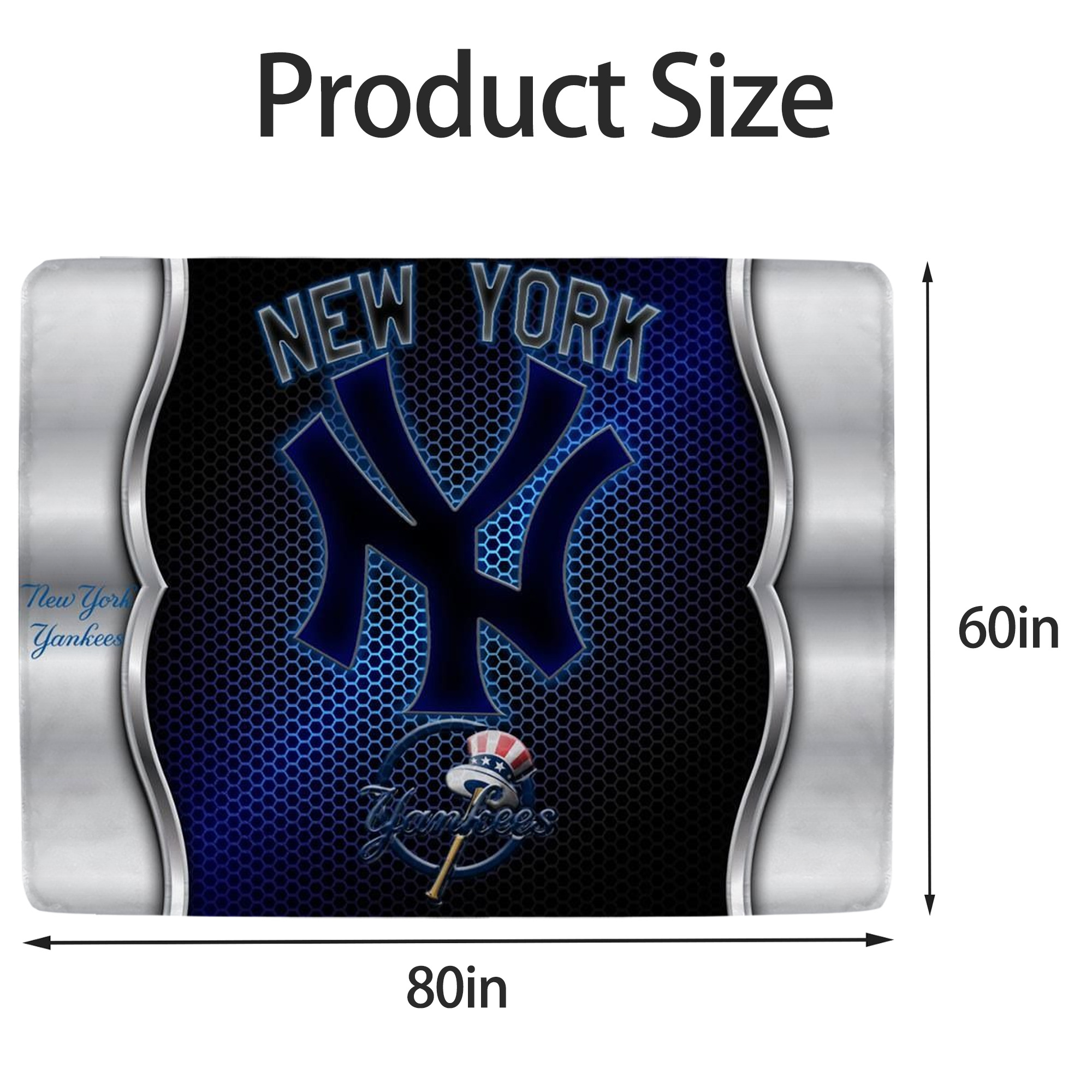 New York Yankees 334 Soft Fleece Throw Blanket 60 X 80 Inch – Super Soft, Lightweight, And Durable – Perfect For Sofa, Bed, Camping, And More – Ideal Gift For Family And Friends
