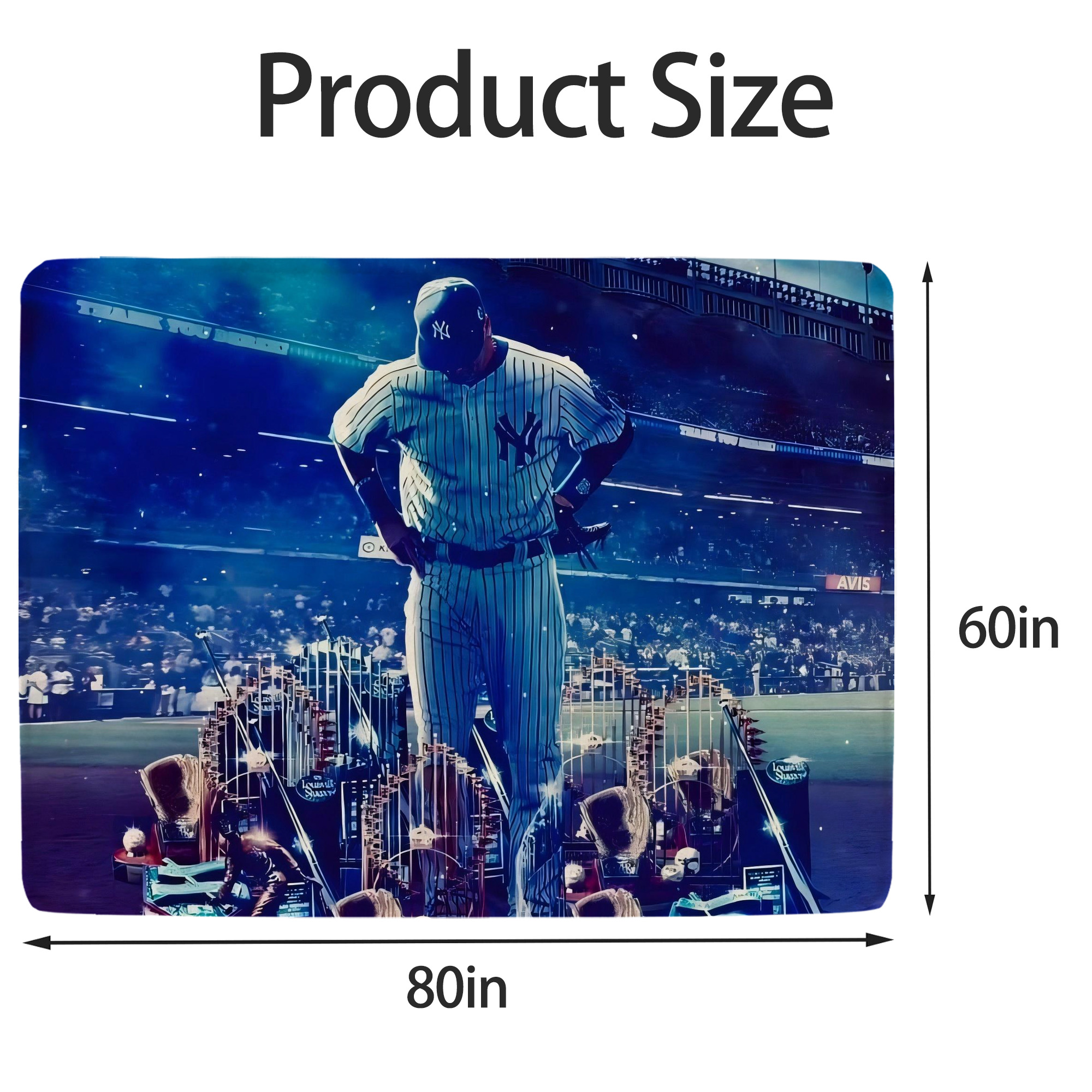 New York Yankees 345 Soft Fleece Throw Blanket 60 X 80 Inch – Super Soft, Lightweight, And Durable – Perfect For Sofa, Bed, Camping, And More – Ideal Gift For Family And Friends