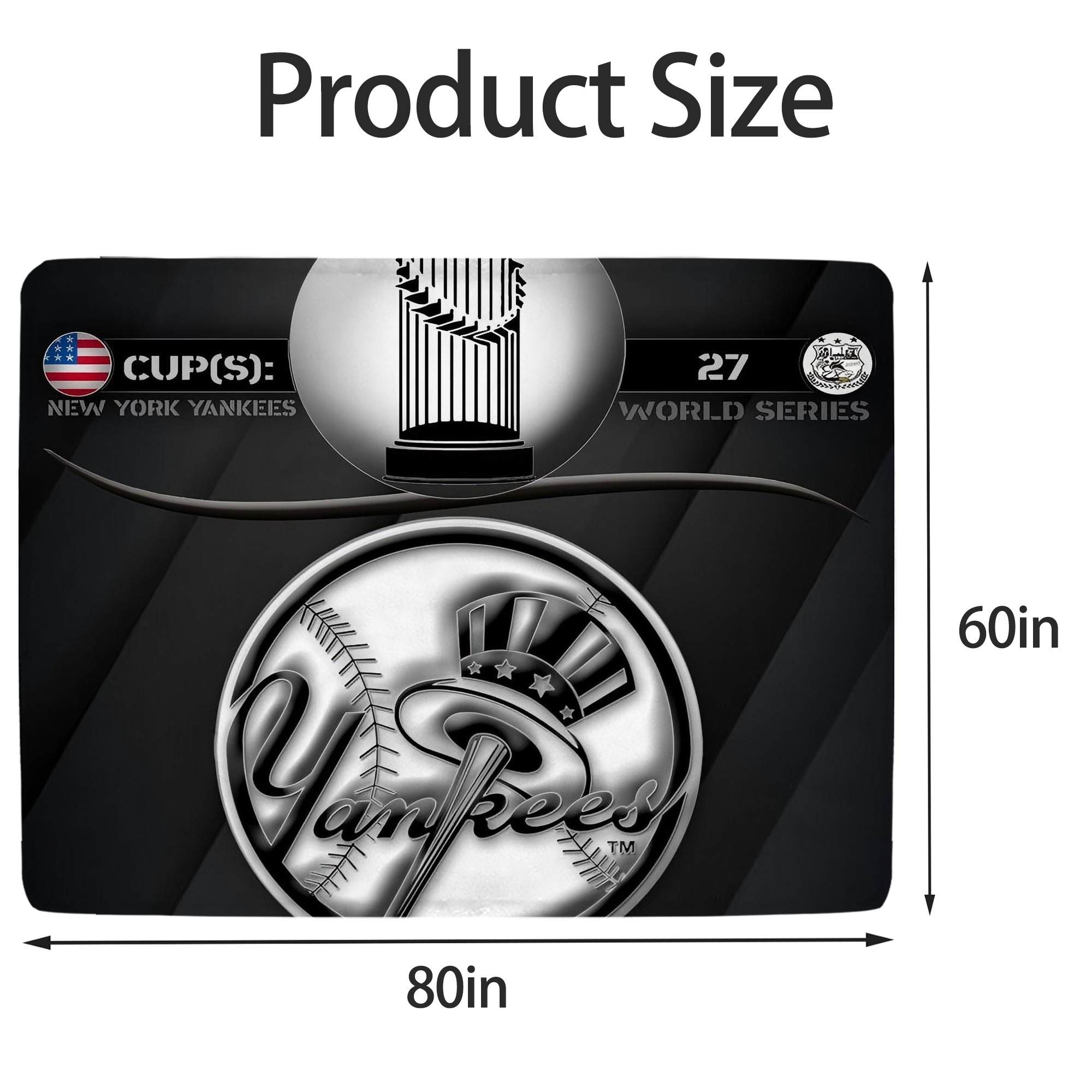 New York Yankees 325 Soft Fleece Throw Blanket 60 X 80 Inch – Super Soft, Lightweight, And Durable – Perfect For Sofa, Bed, Camping, And More – Ideal Gift For Family And Friends