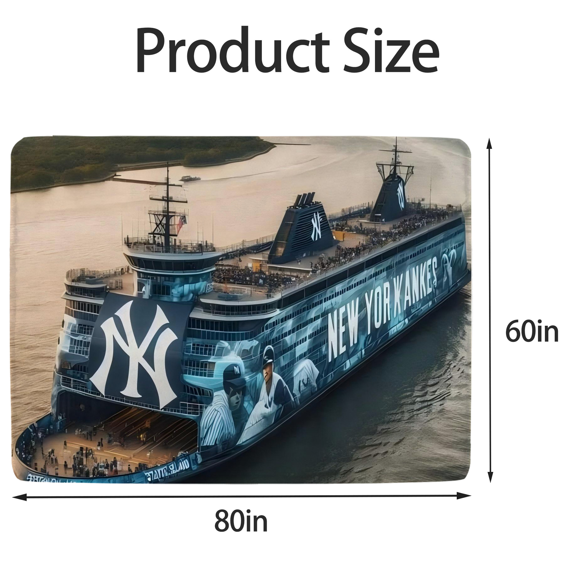 New York Yankees 306 Soft Fleece Throw Blanket 60 X 80 Inch – Super Soft, Lightweight, And Durable – Perfect For Sofa, Bed, Camping, And More – Ideal Gift For Family And Friends