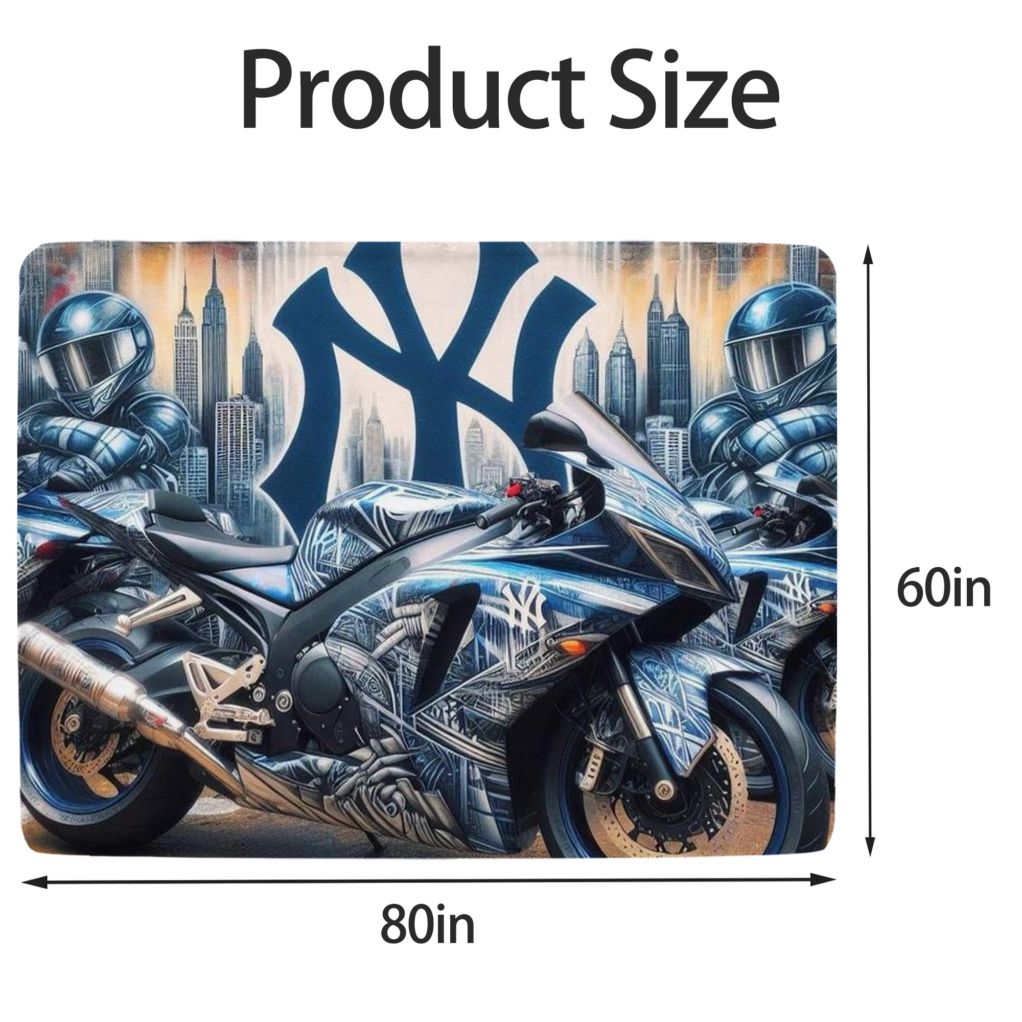 New York Yankees 327 Soft Fleece Throw Blanket 60 X 80 Inch – Super Soft, Lightweight, And Durable – Perfect For Sofa, Bed, Camping, And More – Ideal Gift For Family And Friends