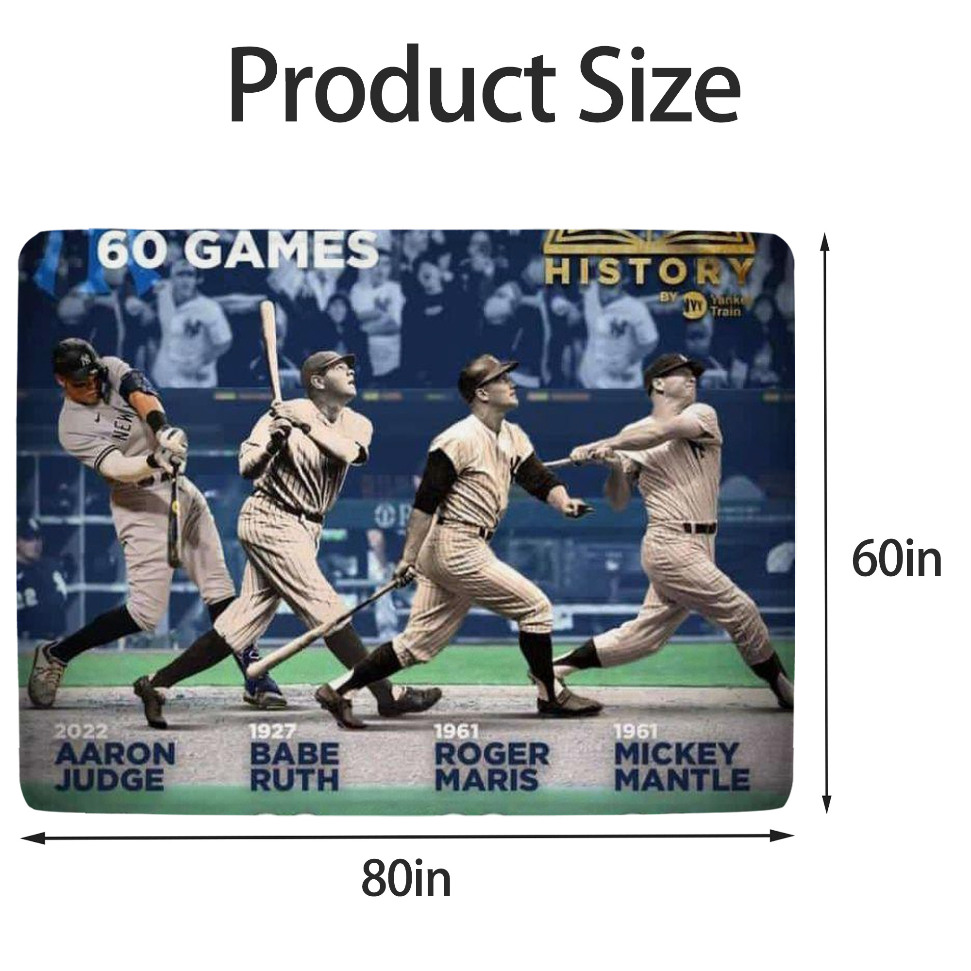 New York Yankees 315 Soft Fleece Throw Blanket 60 X 80 Inch – Super Soft, Lightweight, And Durable – Perfect For Sofa, Bed, Camping, And More – Ideal Gift For Family And Friends