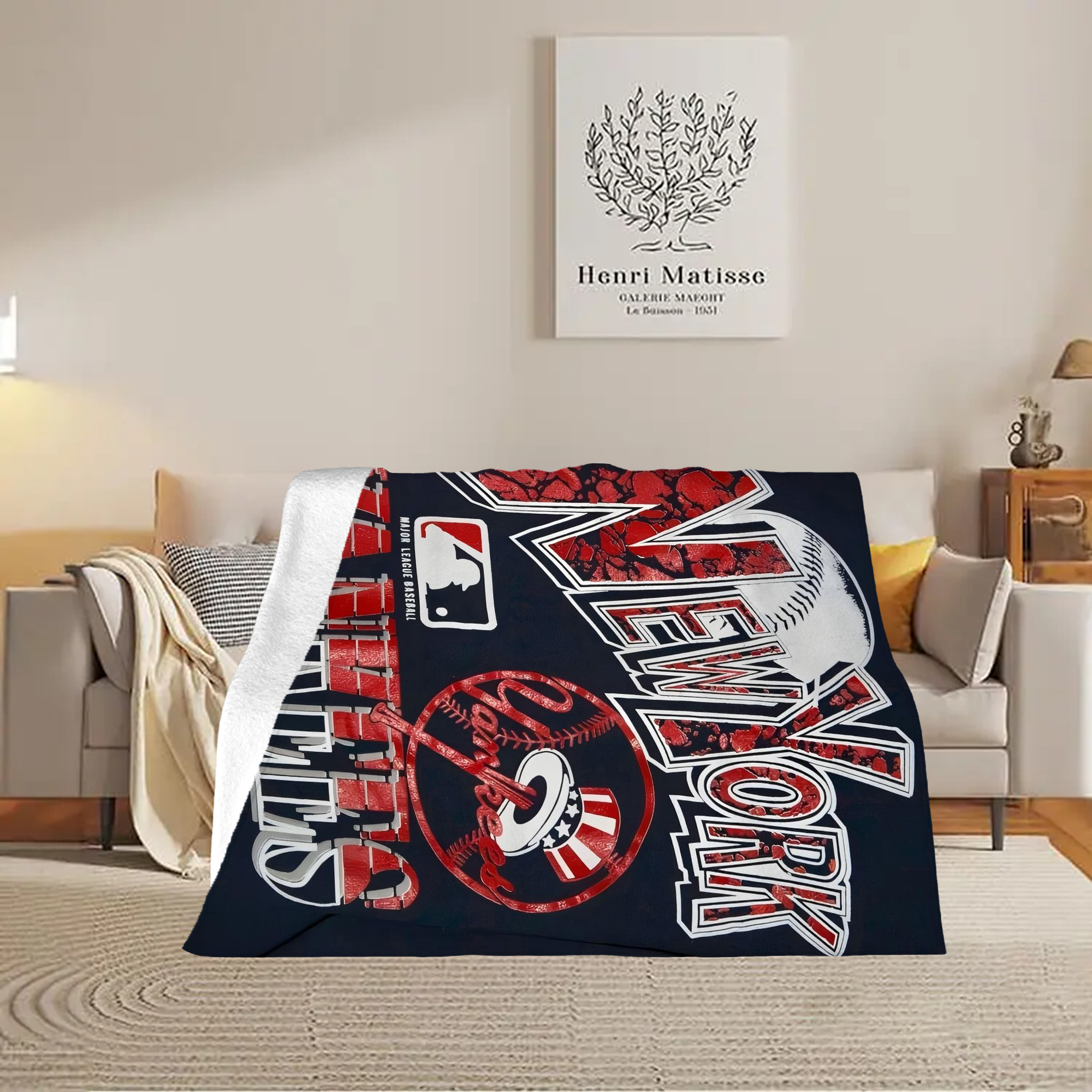 New York Yankees 125 Soft Fleece Throw Blanket 60 X 80 Inch – Super Soft, Lightweight, And Durable – Perfect For Sofa, Bed, Camping, And More – Ideal Gift For Family And Friends
