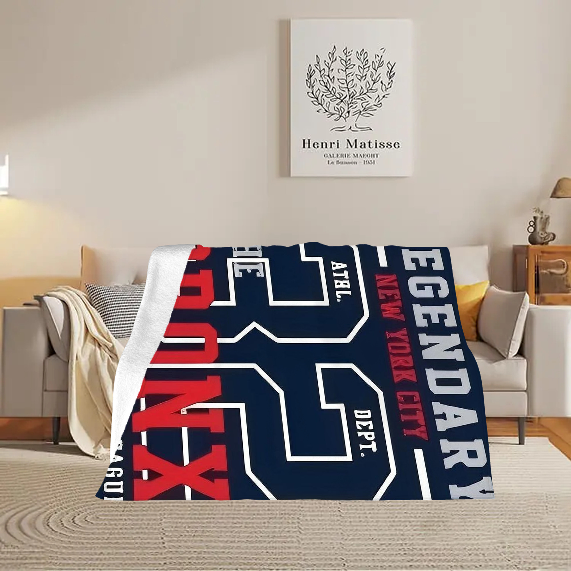 New York Yankees 132 Soft Fleece Throw Blanket 60 X 80 Inch – Super Soft, Lightweight, And Durable – Perfect For Sofa, Bed, Camping, And More – Ideal Gift For Family And Friends