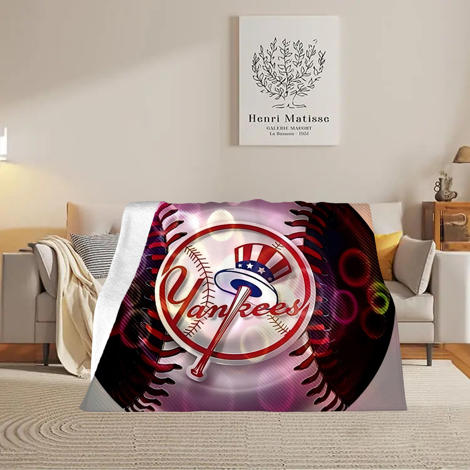 New York Yankees 244 Soft Fleece Throw Blanket 60 X 80 Inch – Super Soft, Lightweight, And Durable – Perfect For Sofa, Bed, Camping, And More – Ideal Gift For Family And Friends