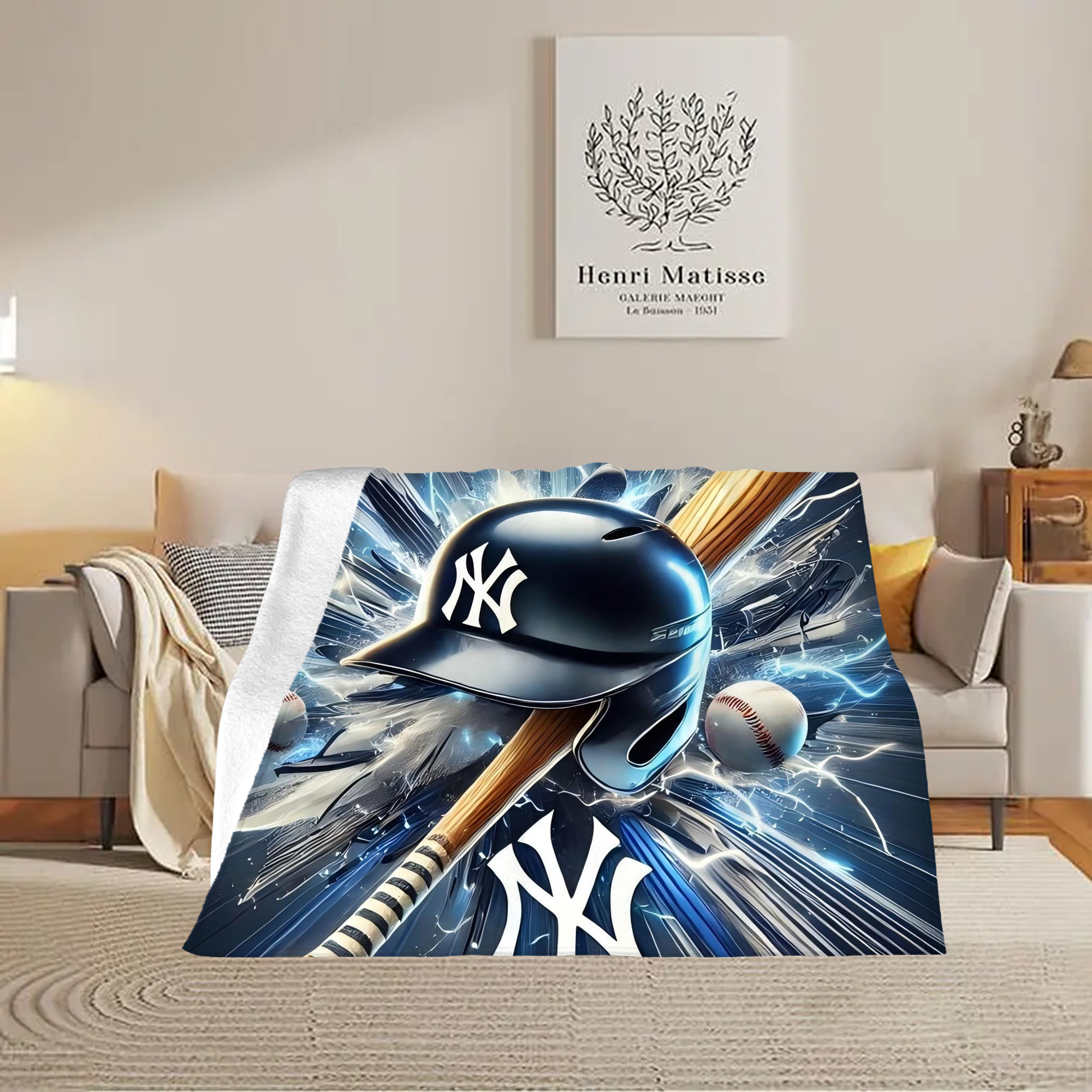New York Yankees 264 Soft Fleece Throw Blanket 60 X 80 Inch – Super Soft, Lightweight, And Durable – Perfect For Sofa, Bed, Camping, And More – Ideal Gift For Family And Friends