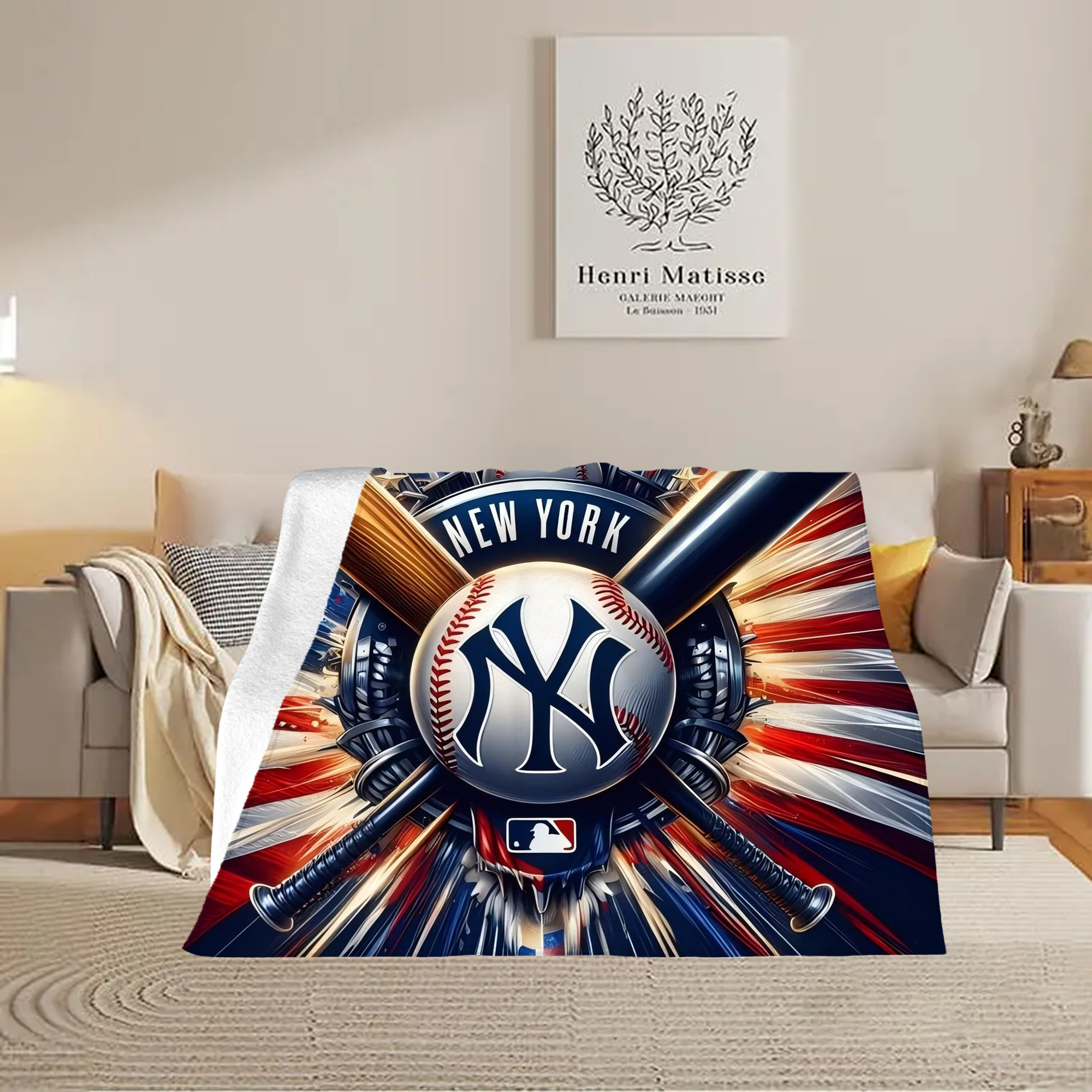New York Yankees 268 Soft Fleece Throw Blanket 60 X 80 Inch – Super Soft, Lightweight, And Durable – Perfect For Sofa, Bed, Camping, And More – Ideal Gift For Family And Friends