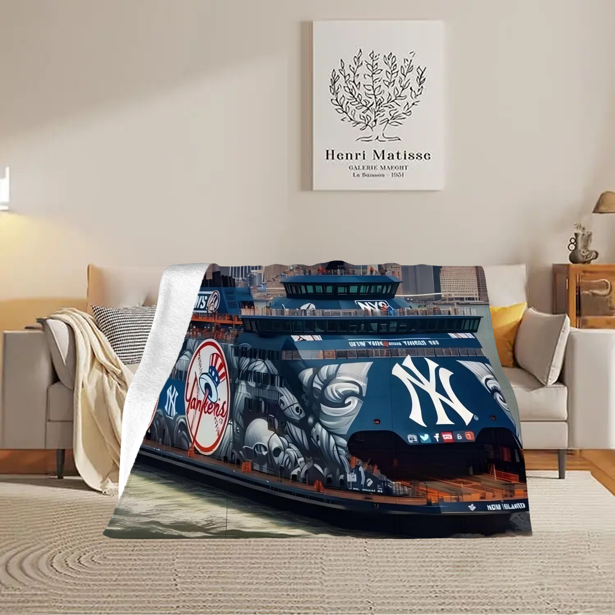 New York Yankees 299 Soft Fleece Throw Blanket 60 X 80 Inch – Super Soft, Lightweight, And Durable – Perfect For Sofa, Bed, Camping, And More – Ideal Gift For Family And Friends