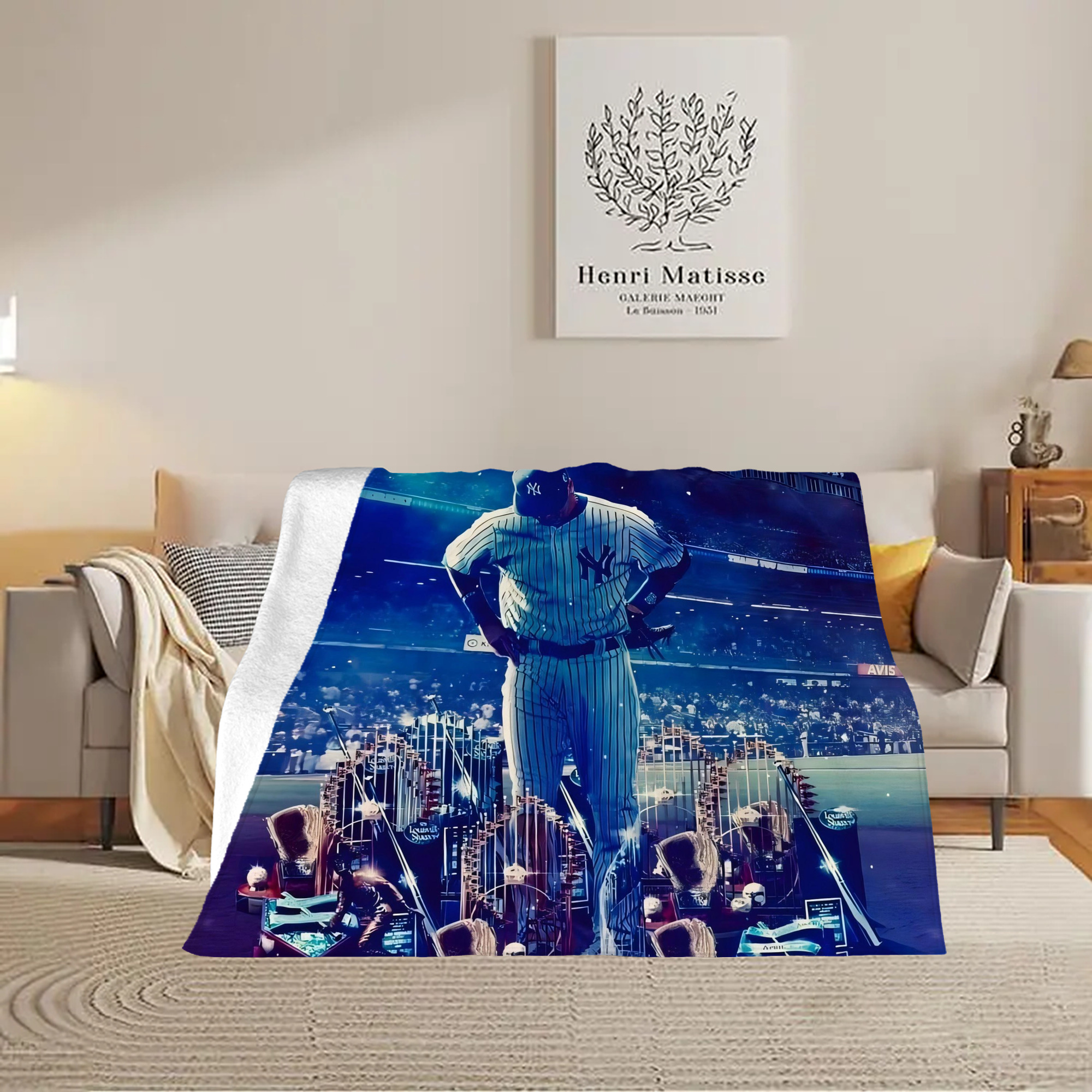 New York Yankees 345 Soft Fleece Throw Blanket 60 X 80 Inch – Super Soft, Lightweight, And Durable – Perfect For Sofa, Bed, Camping, And More – Ideal Gift For Family And Friends