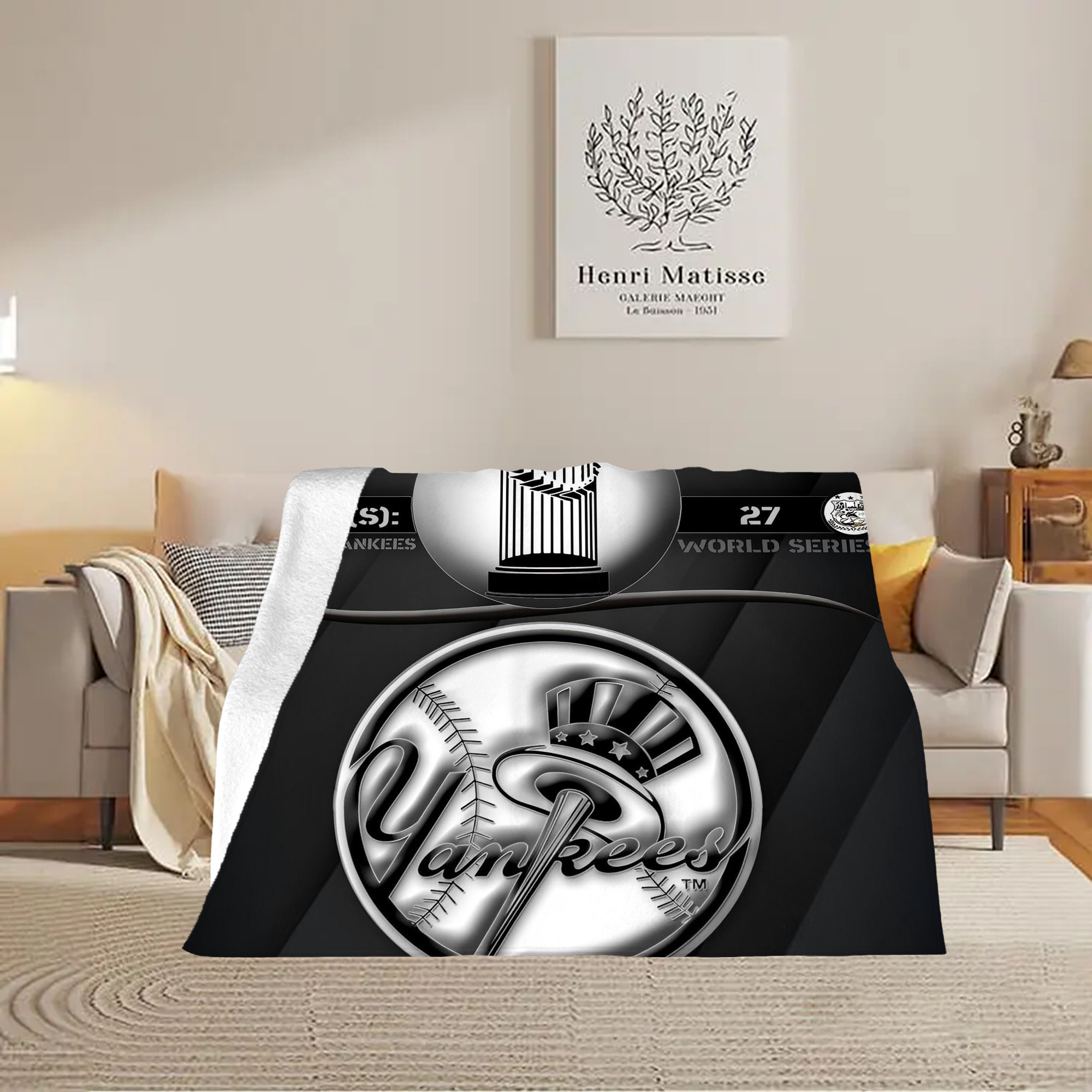 New York Yankees 325 Soft Fleece Throw Blanket 60 X 80 Inch – Super Soft, Lightweight, And Durable – Perfect For Sofa, Bed, Camping, And More – Ideal Gift For Family And Friends