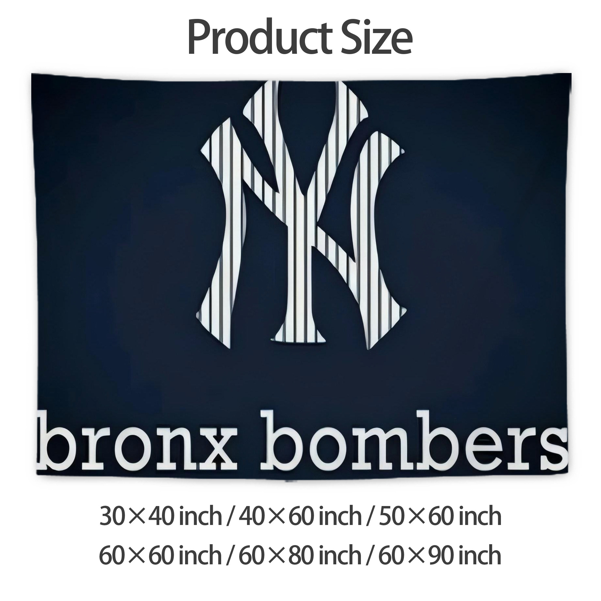 New York Yankees 355 Wall Tapestry For Bedroom Aesthetic – Boho Style Polyester Fabric Wall Hanging With Hooks – 60 X 90 Inch Large Size, Lightweight, Durable, Easy To Hang