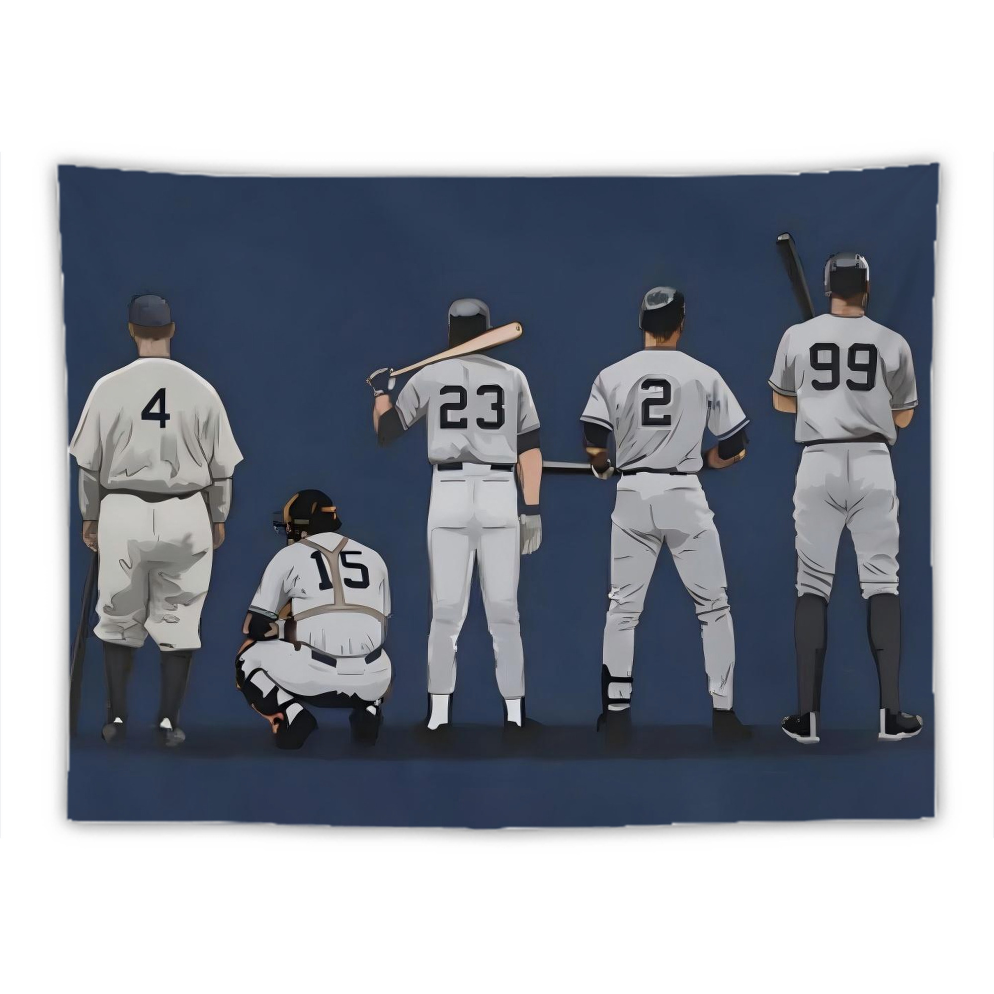 New York Yankees 242 Wall Tapestry For Bedroom Aesthetic – Boho Style Polyester Fabric Wall Hanging With Hooks – 60 X 90 Inch Large Size, Lightweight, Durable, Easy To Hang