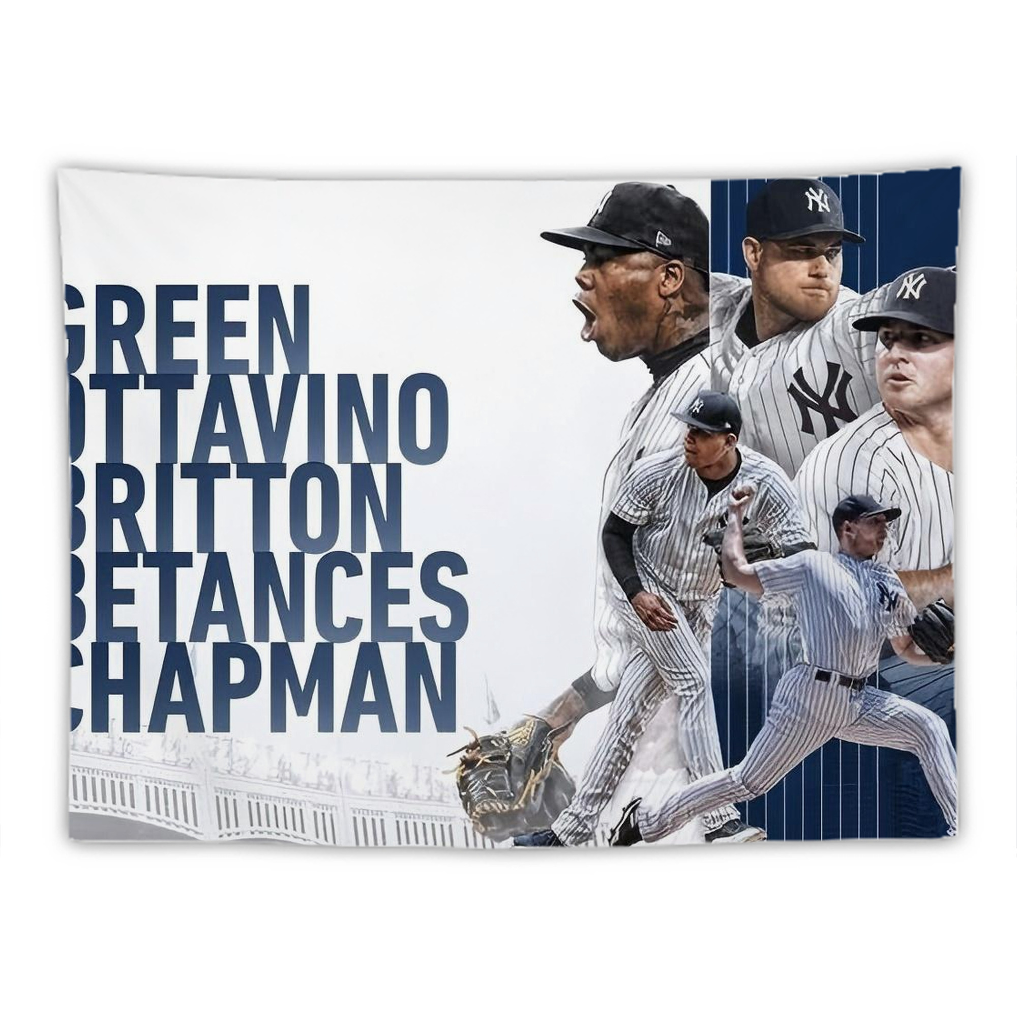 New York Yankees 249 Wall Tapestry For Bedroom Aesthetic – Boho Style Polyester Fabric Wall Hanging With Hooks – 60 X 90 Inch Large Size, Lightweight, Durable, Easy To Hang