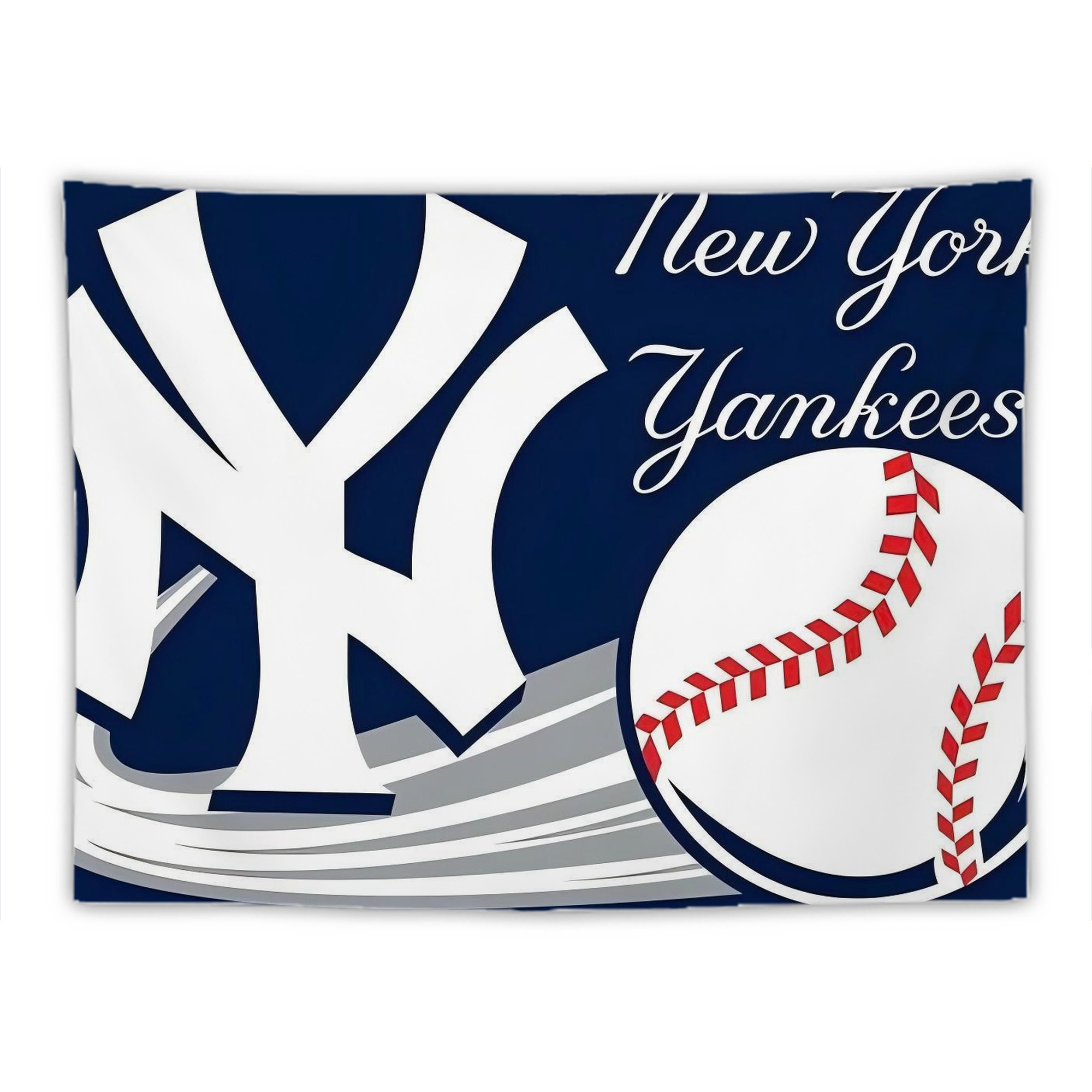 New York Yankees 259 Wall Tapestry For Bedroom Aesthetic – Boho Style Polyester Fabric Wall Hanging With Hooks – 60 X 90 Inch Large Size, Lightweight, Durable, Easy To Hang