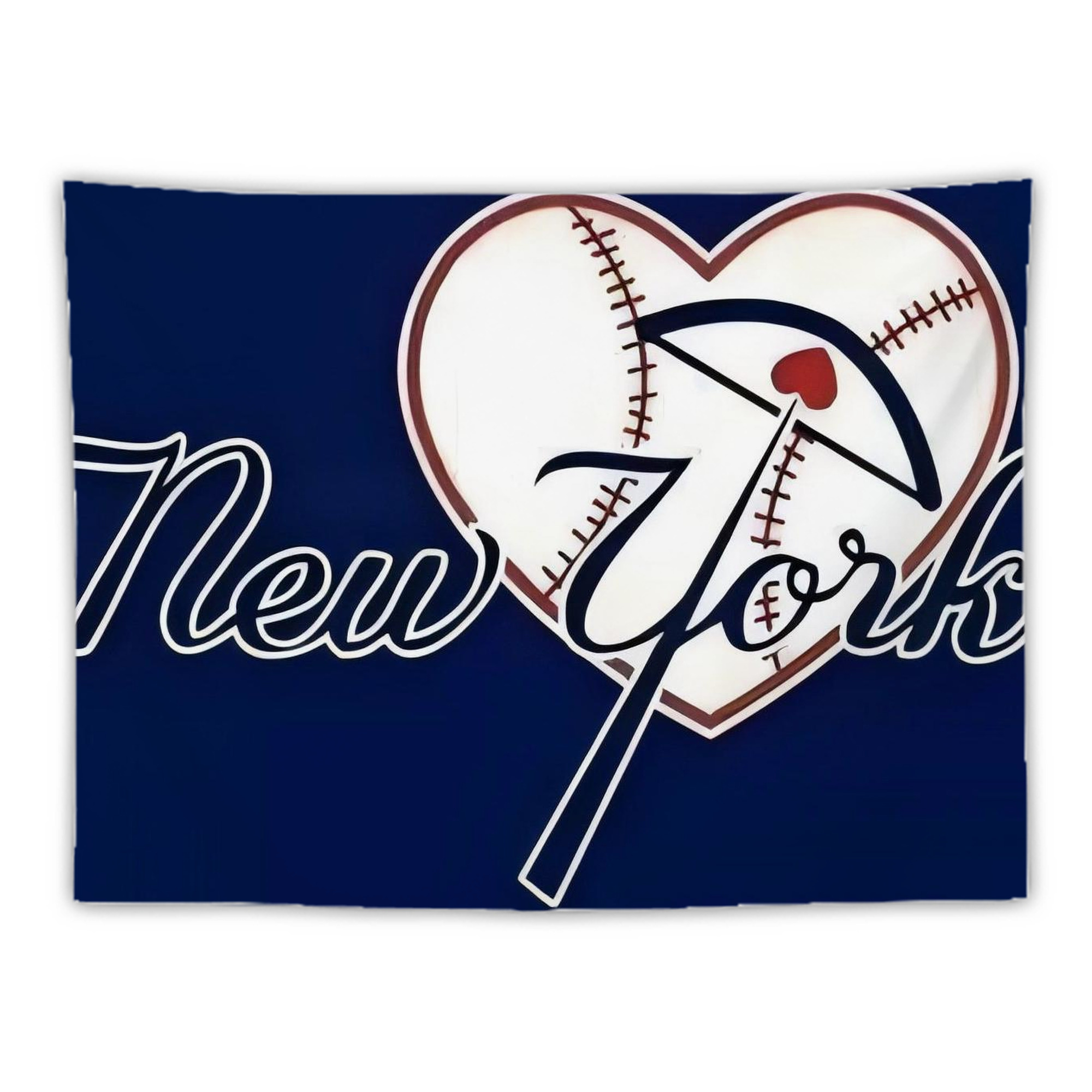 New York Yankees 354 Wall Tapestry For Bedroom Aesthetic – Boho Style Polyester Fabric Wall Hanging With Hooks – 60 X 90 Inch Large Size, Lightweight, Durable, Easy To Hang