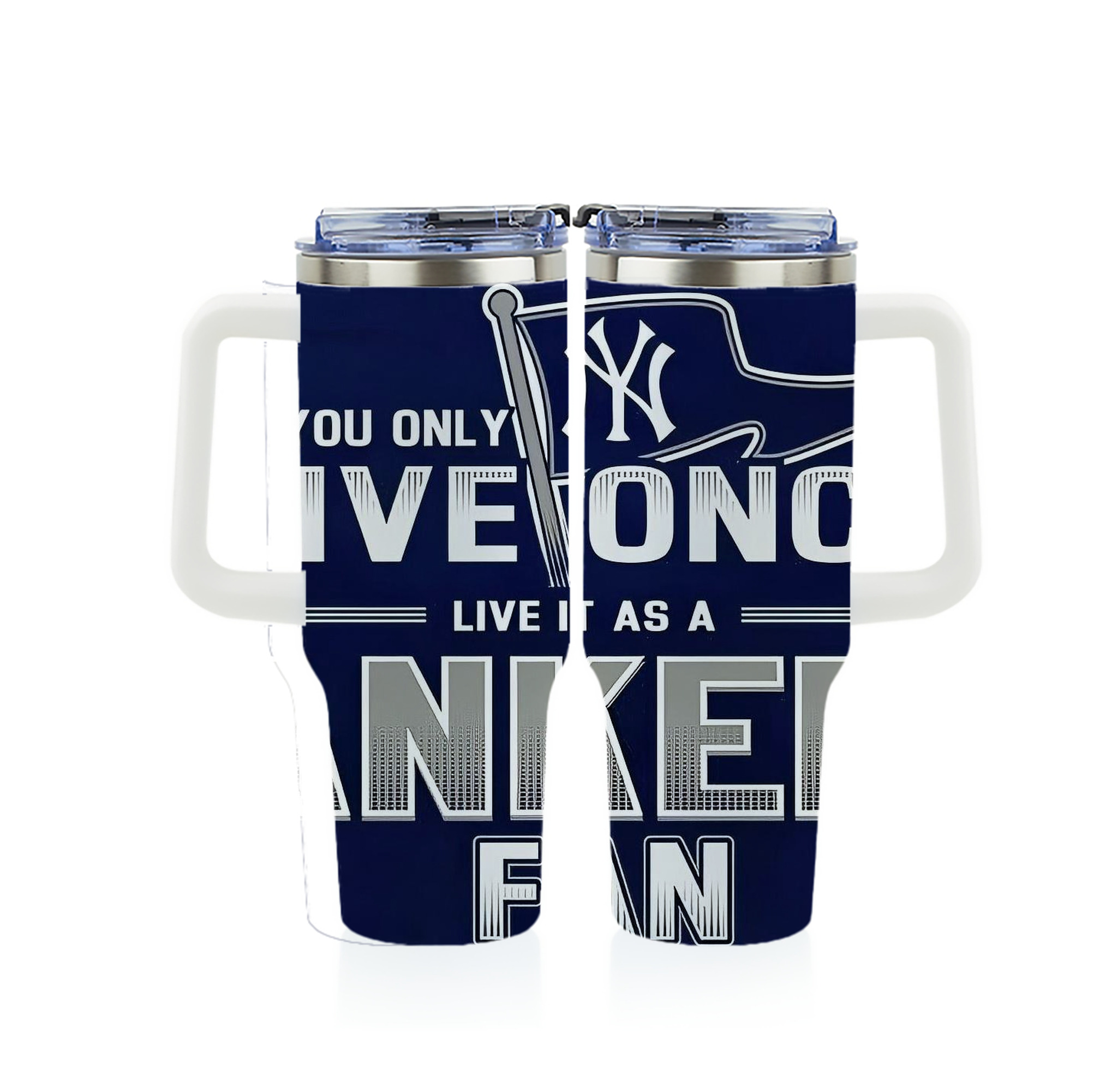 New York Yankees 362 40oz Full Wrap Car Tumbler – Durable Stainless Steel Travel Mug With Vibrant UV Print – Double Wall Insulated, Fits Most Car Cup Holders
