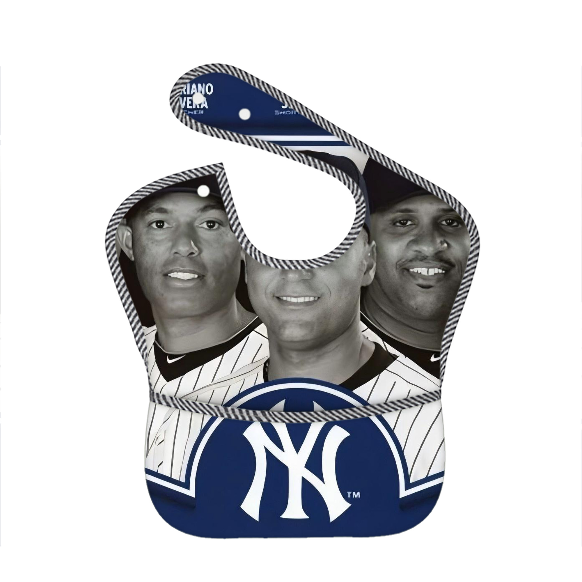New York Yankees 361 Adjustable Waterproof Toddler Bib – Full-Print Durable Polyester – Foldable Crumb Pocket – Easy Snap Closure – Soft