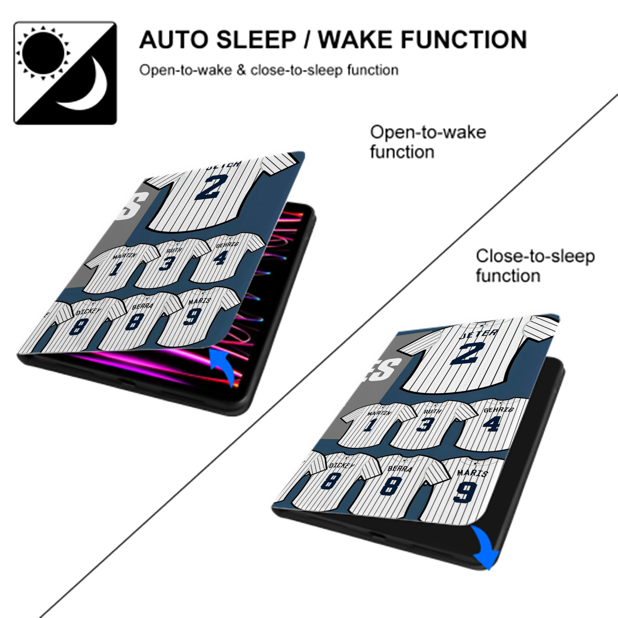 New York Yankees 235 IPad Book-Style Case With Pencil Slot – Slim PU & TPU Cover – Full Protection, Precise Fit, Water & Scratch Resistant