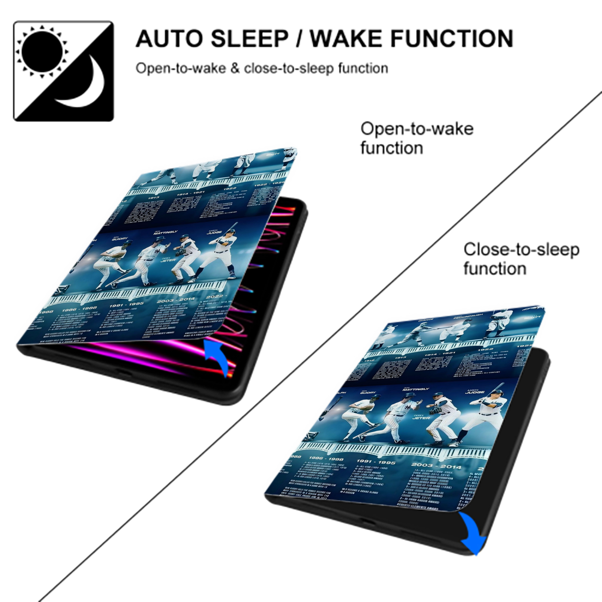 New York Yankees 243 IPad Book-Style Case With Pencil Slot – Slim PU & TPU Cover – Full Protection, Precise Fit, Water & Scratch Resistant