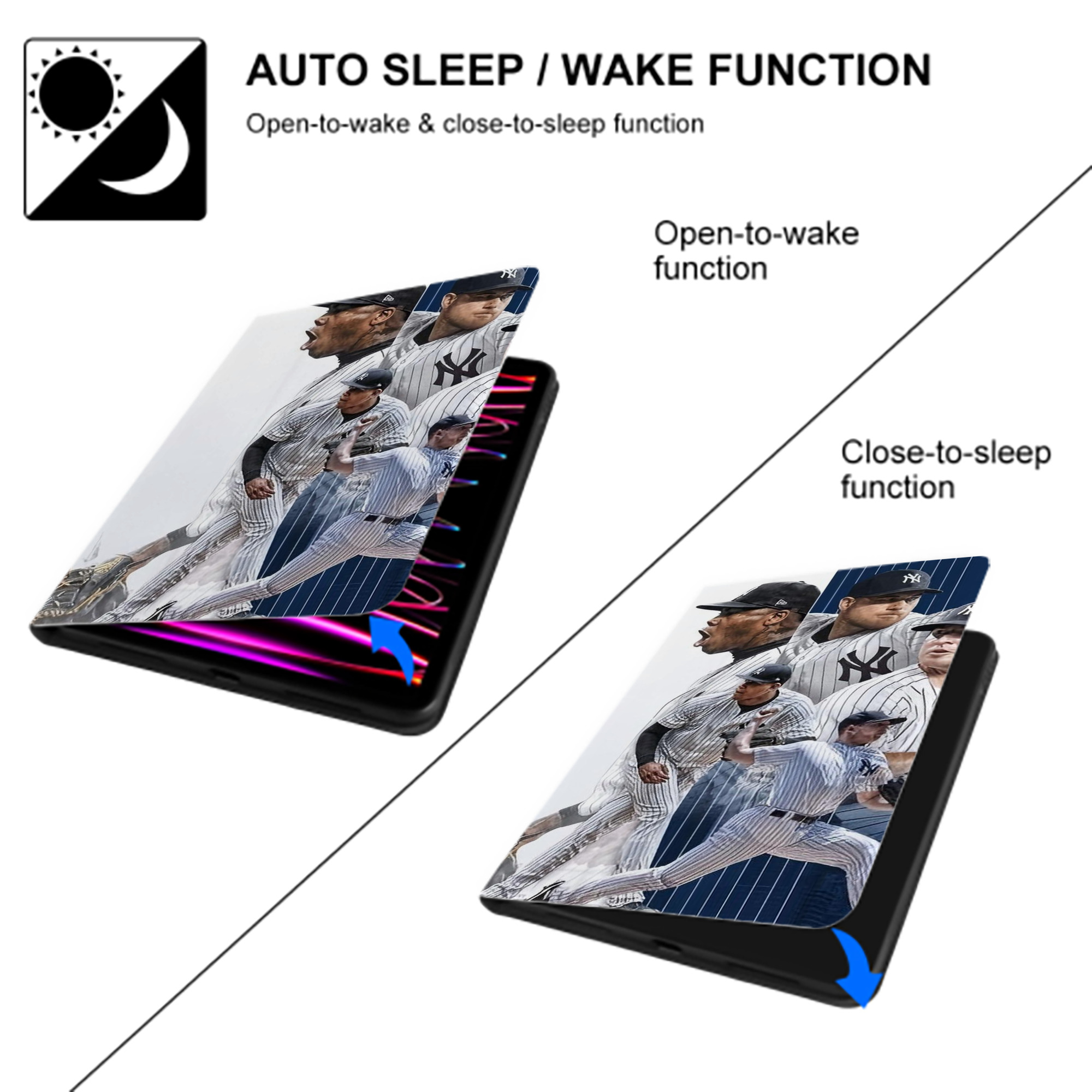 New York Yankees 249 IPad Book-Style Case With Pencil Slot – Slim PU & TPU Cover – Full Protection, Precise Fit, Water & Scratch Resistant