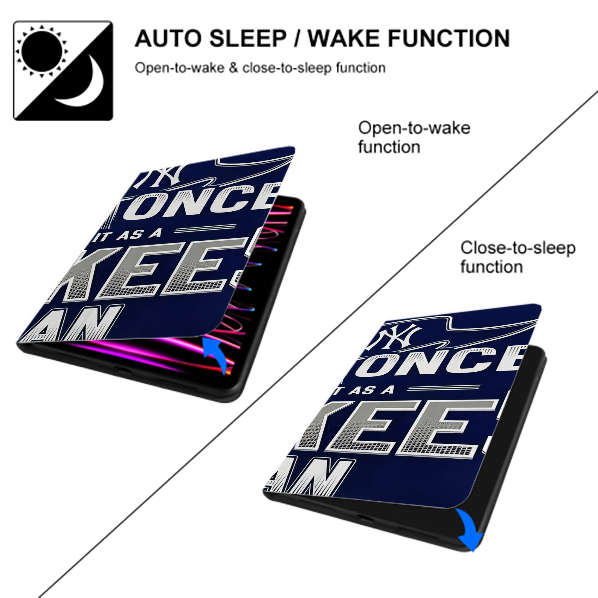 New York Yankees 362 IPad Book-Style Case With Pencil Slot – Slim PU & TPU Cover – Full Protection, Precise Fit, Water & Scratch Resistant