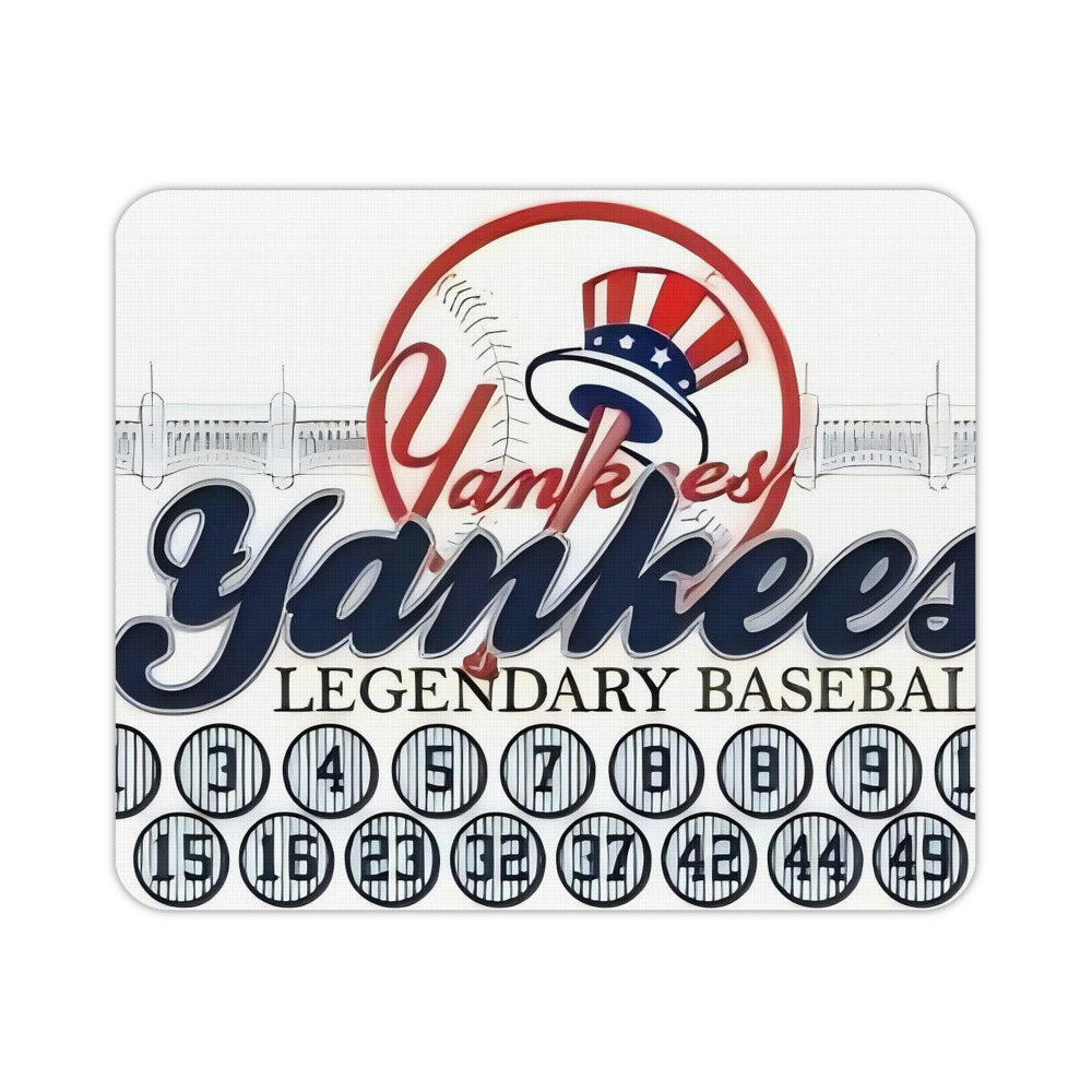 New York Yankees 232 Durable Rubber Mouse Pad With Stitched Edges, Waterproof, Non-Slip Surface, Ultra-Thin Design For Gaming, Office