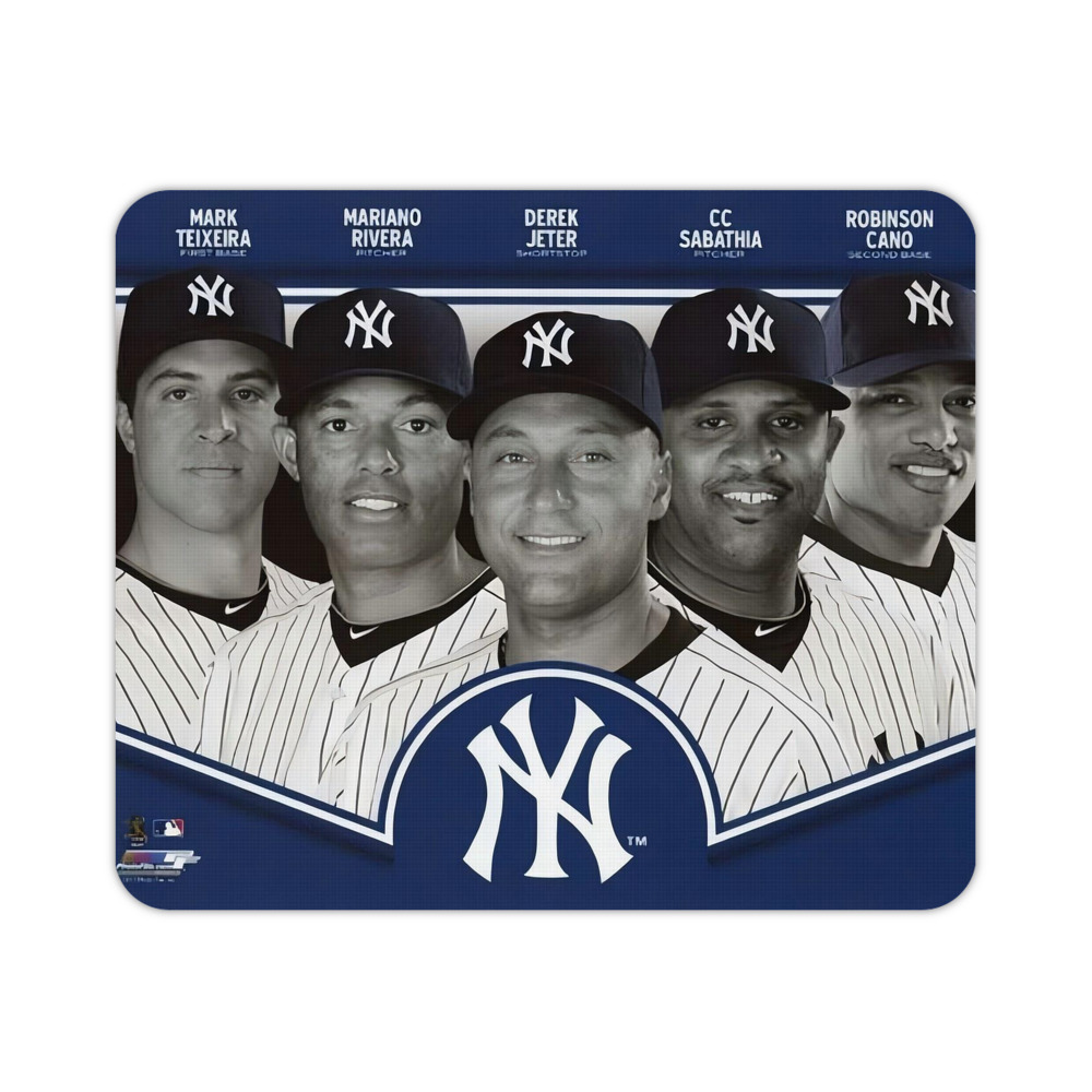 New York Yankees 361 Durable Rubber Mouse Pad With Stitched Edges, Waterproof, Non-Slip Surface, Ultra-Thin Design For Gaming, Office
