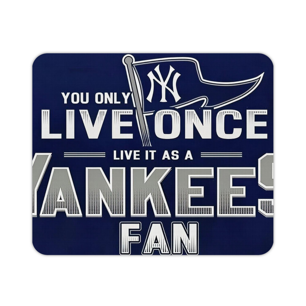 New York Yankees 362 Durable Rubber Mouse Pad With Stitched Edges, Waterproof, Non-Slip Surface, Ultra-Thin Design For Gaming, Office