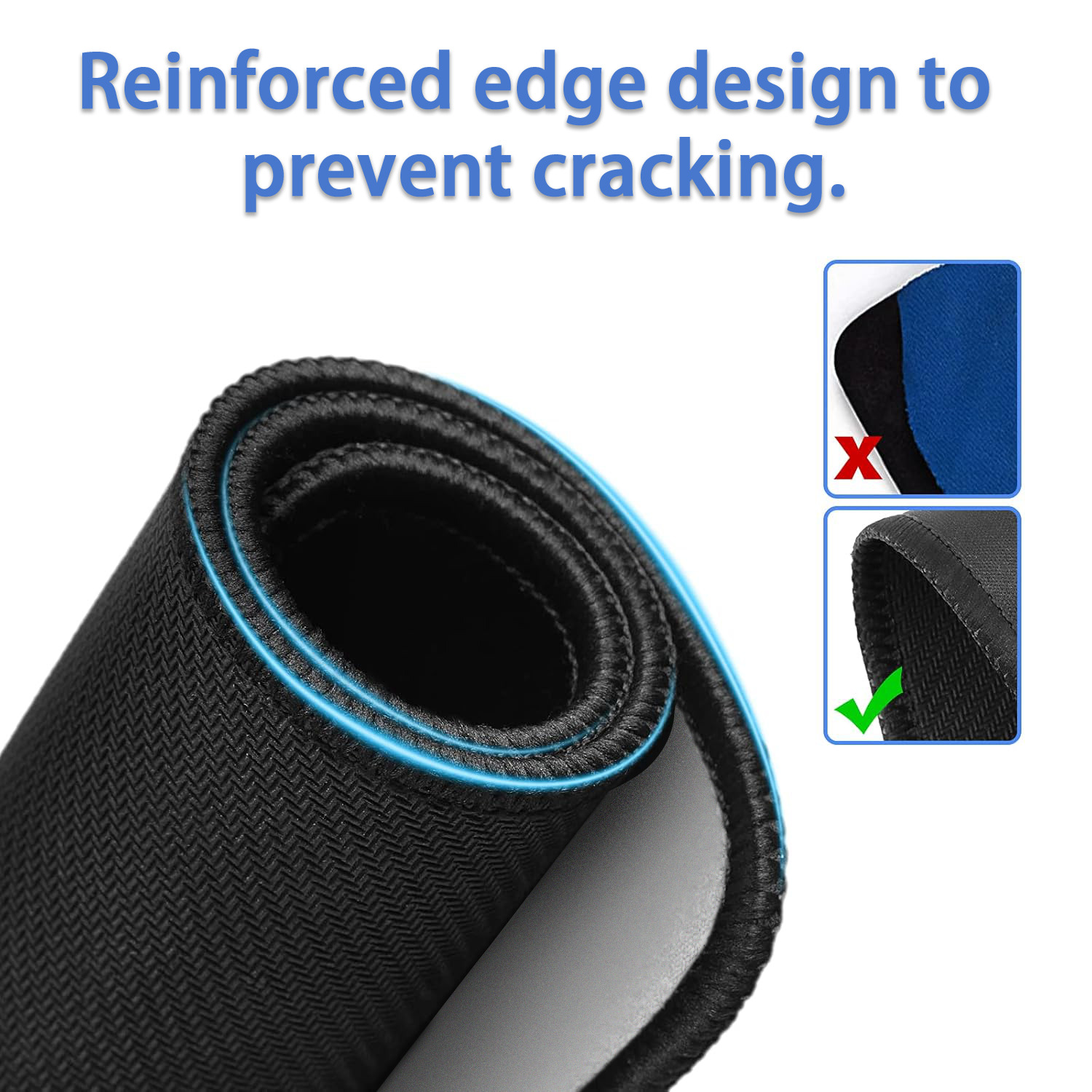 New York Yankees 242 Large Rubber Desk Mat With Mouse Pad Edge Locking, Durable Non-Slip Surface For Office & Home, Easy To Clean, Protects Desk From Scratches & Stains