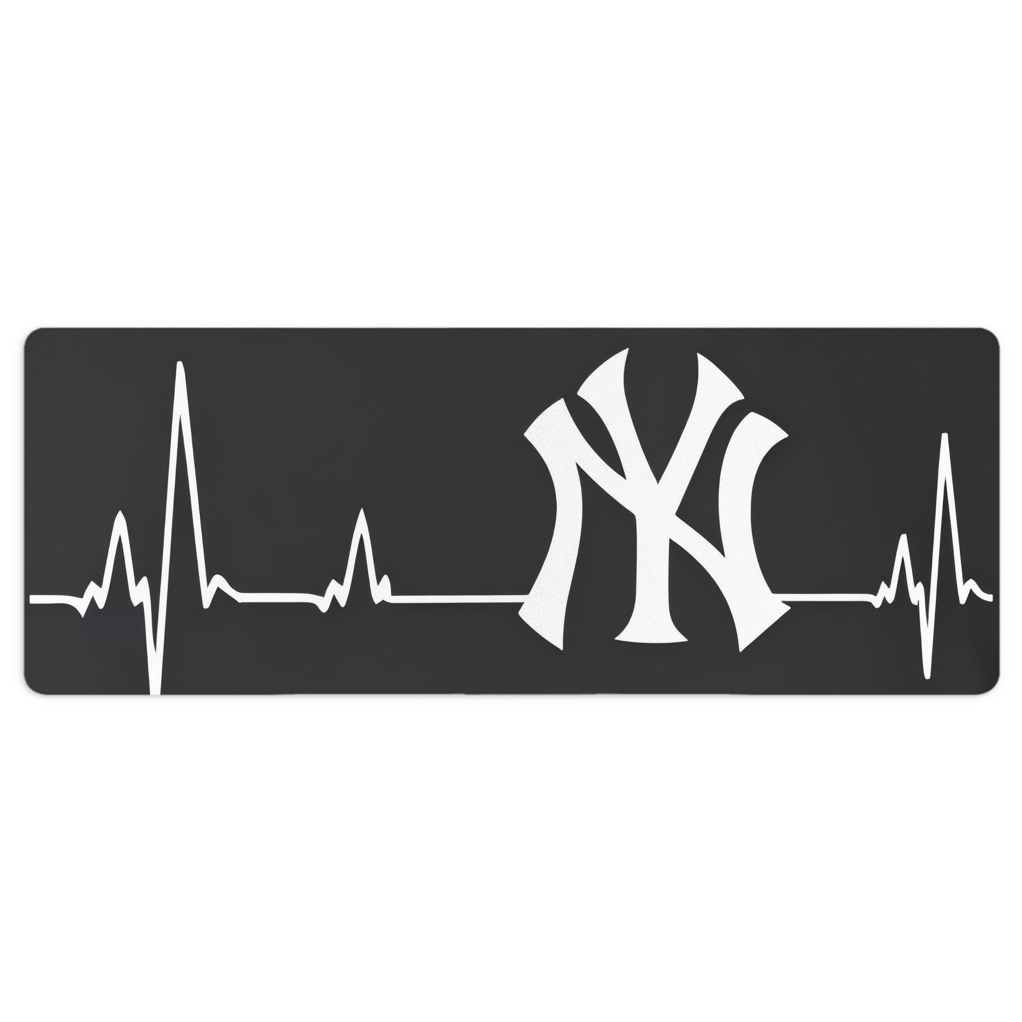 New York Yankees 350 Large Rubber Desk Mat With Mouse Pad Edge Locking, Durable Non-Slip Surface For Office & Home, Easy To Clean, Protects Desk From Scratches & Stains