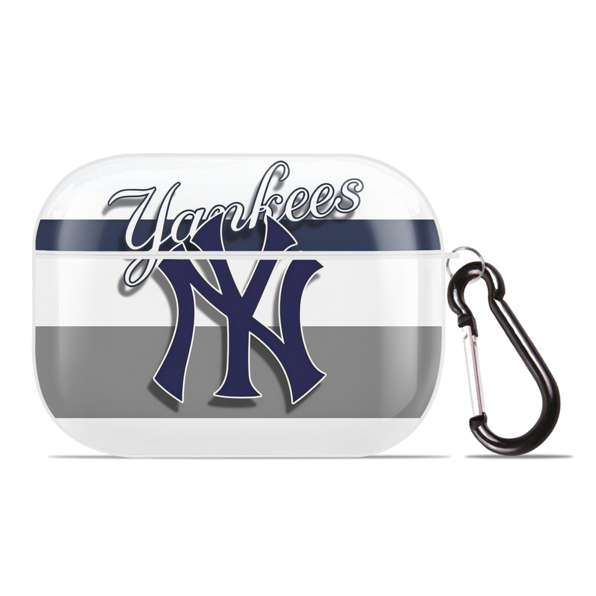 New York Yankees 356 AirPods Pro Hard Case White With Keychain, Durable Flexible PC, Precise Cutouts, Anti-Fingerprint, Yellowing & Scratch Resistant, Full Protection, Washable