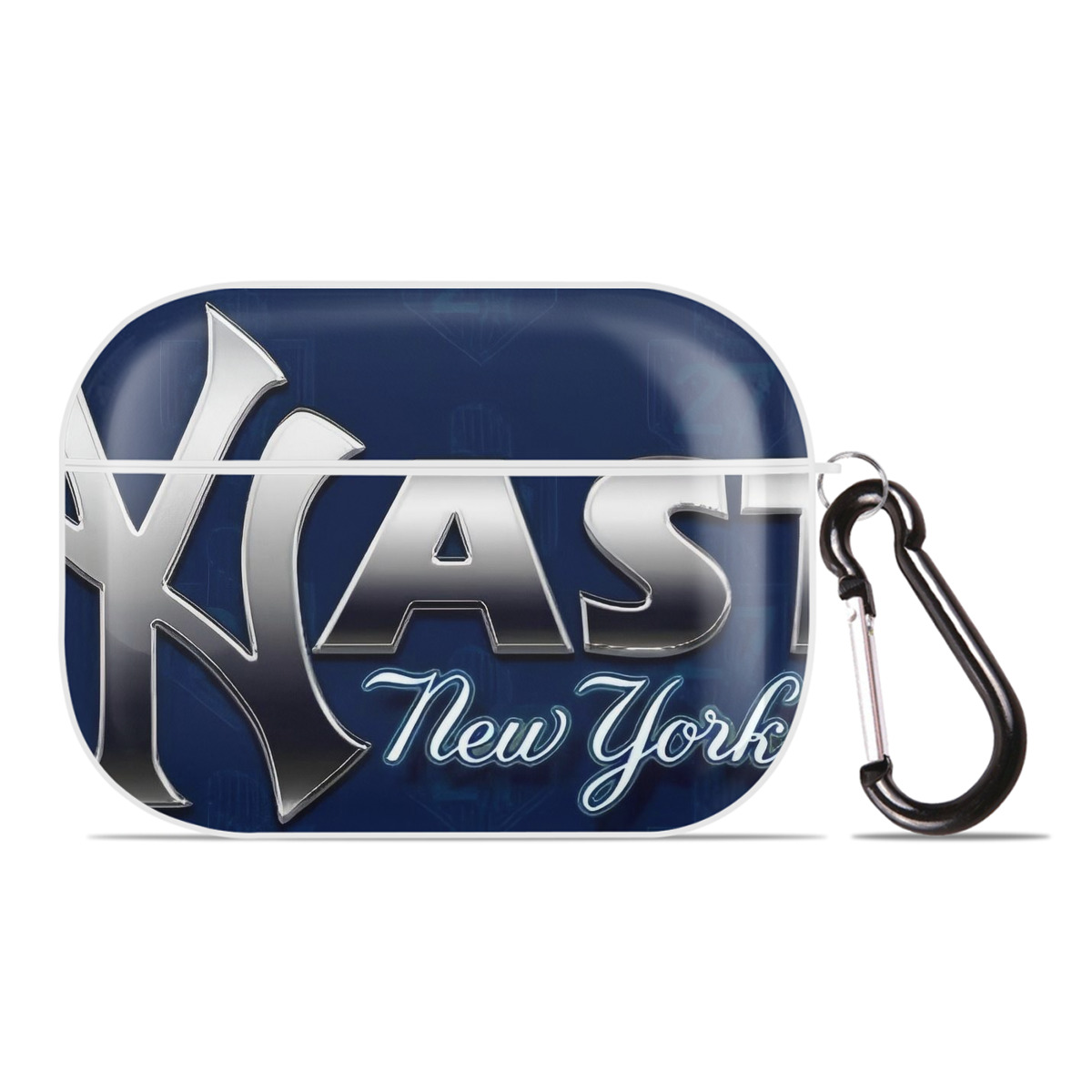 New York Yankees 359 AirPods Pro Hard Case White With Keychain, Durable Flexible PC, Precise Cutouts, Anti-Fingerprint, Yellowing & Scratch Resistant, Full Protection, Washable