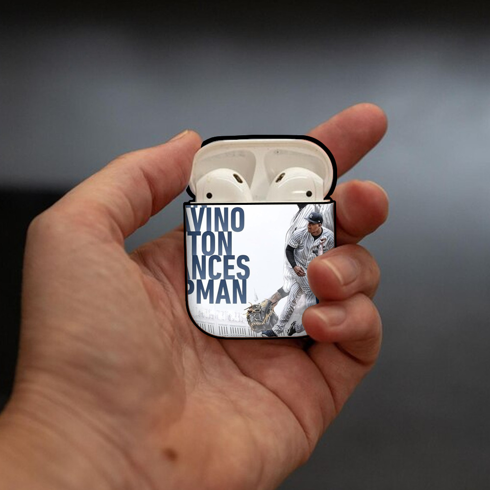 New York Yankees 249 AirPods 2 Case Hard Shell Black, Flexible PC Material, Precise Cutouts, Full Protection, Anti-Fingerprint, Washable, Includes Keychain – Durable & Slim Design