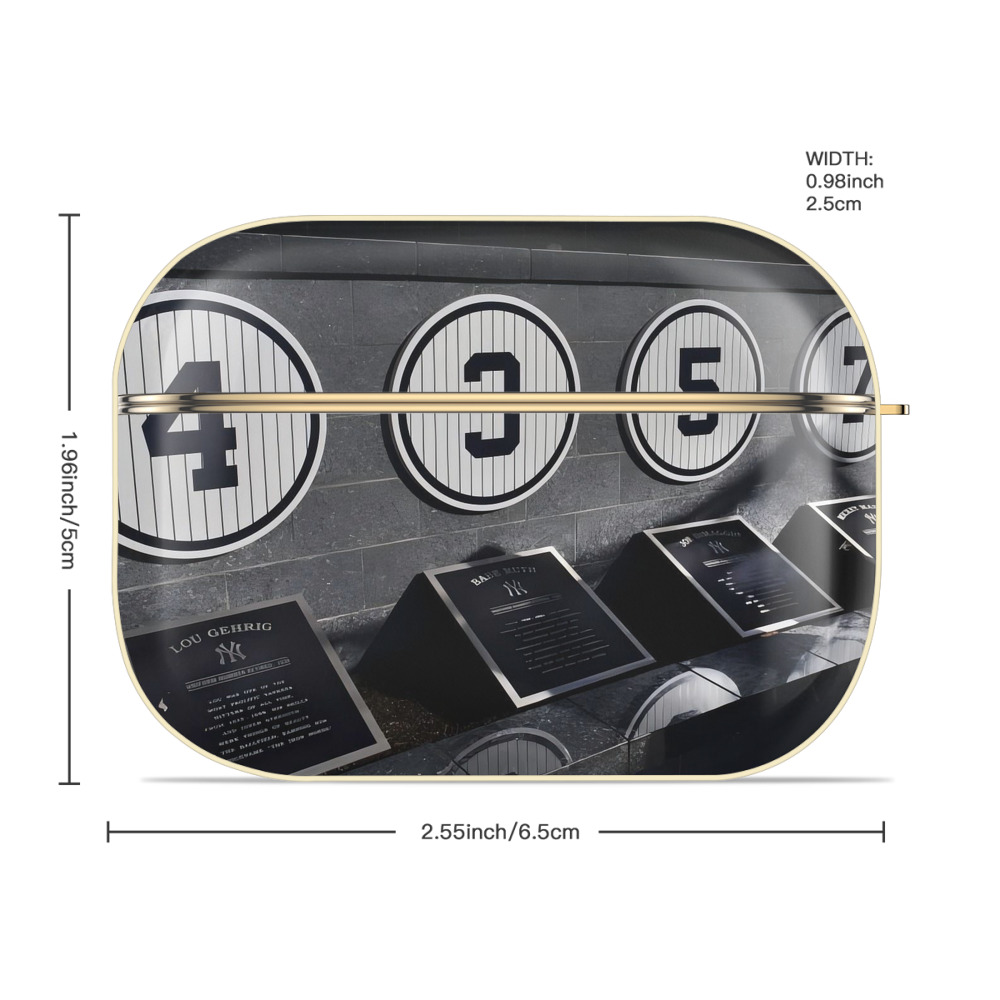 New York Yankees 250 Luxury Gold AirPods Pro Case With Keychain, Flexible PC Material, Full Protection, Precise Cutouts, Anti-Fingerprint, Washable, Durable Design